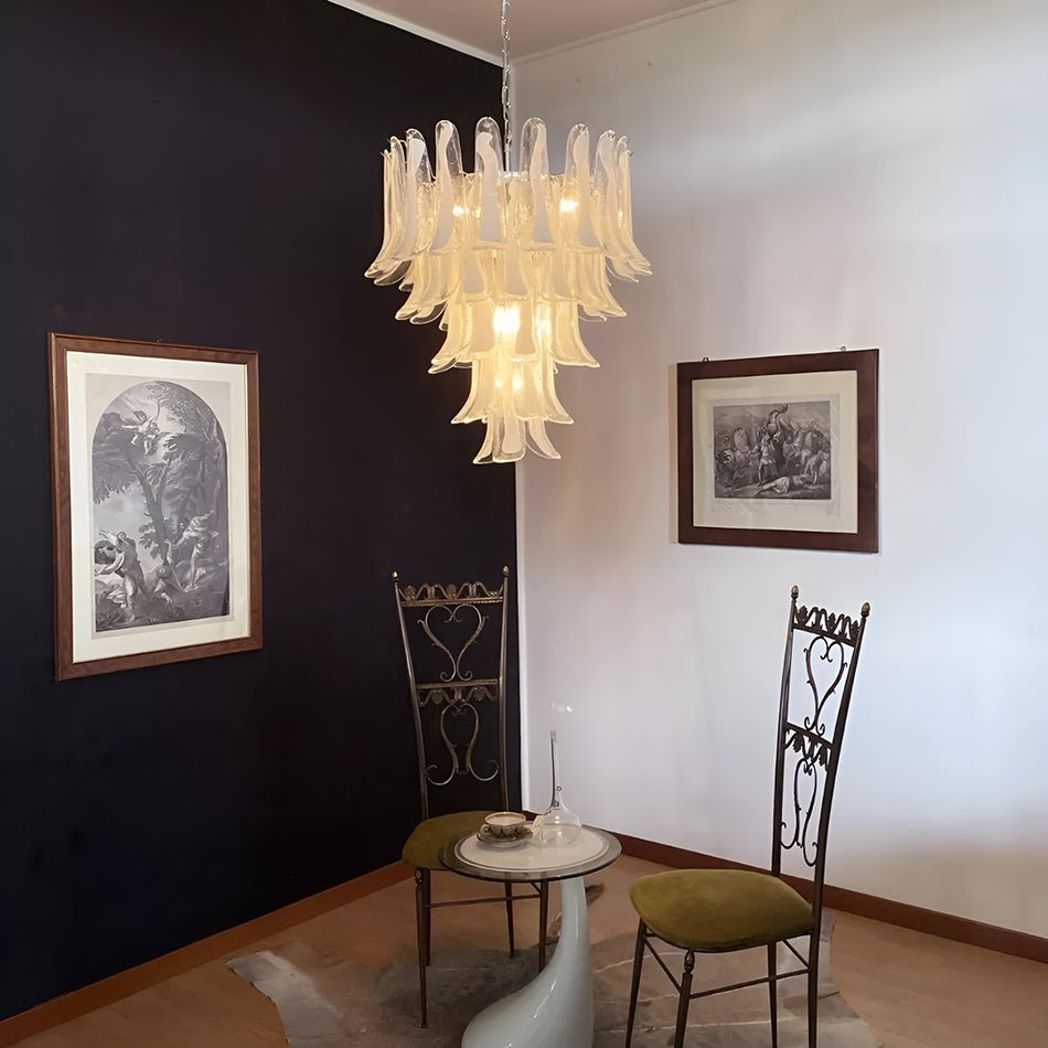 Aurora Chandelier Murano Glass Petals Vintage - Blowlighting