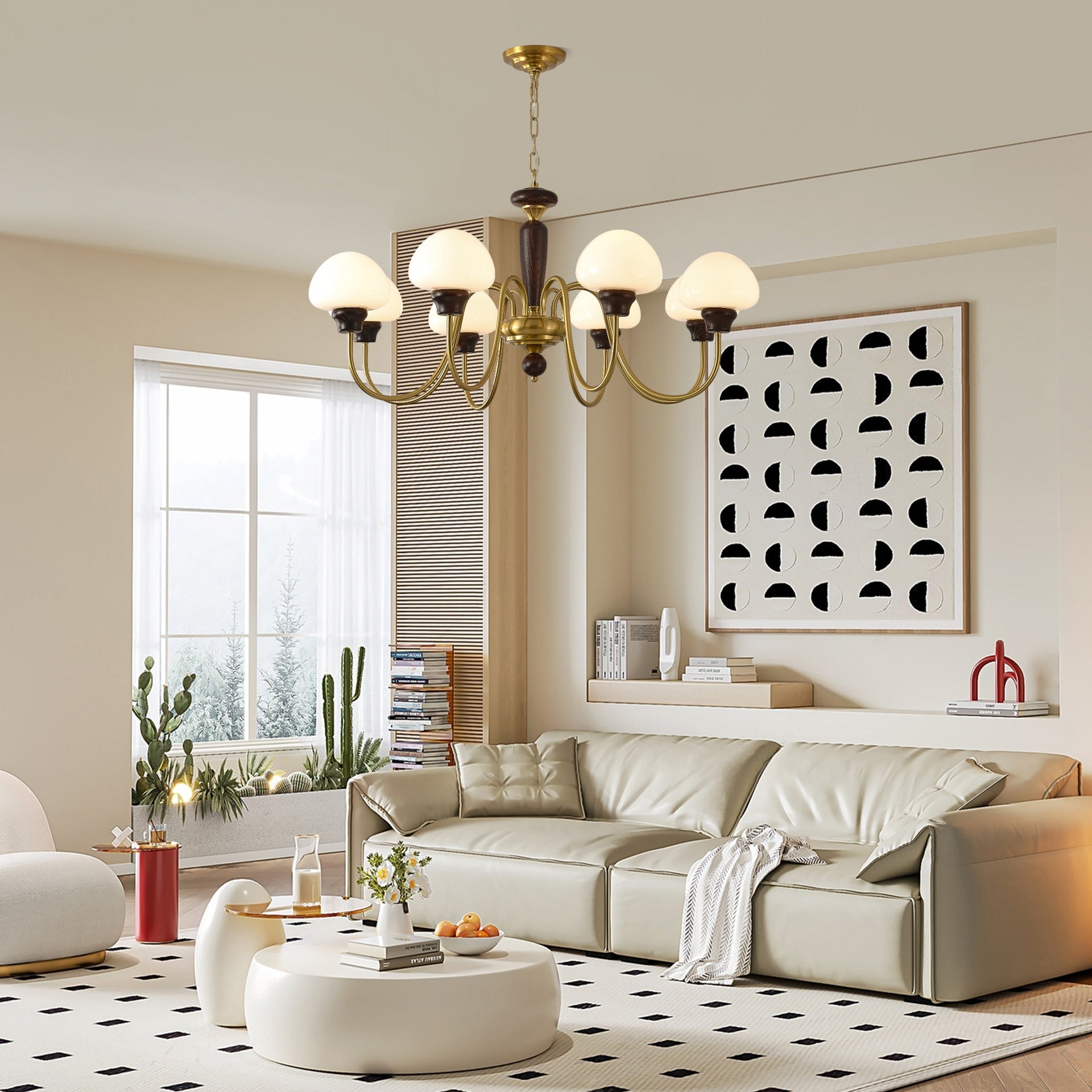 Mushroom Cap Chandelier - Blowlighting