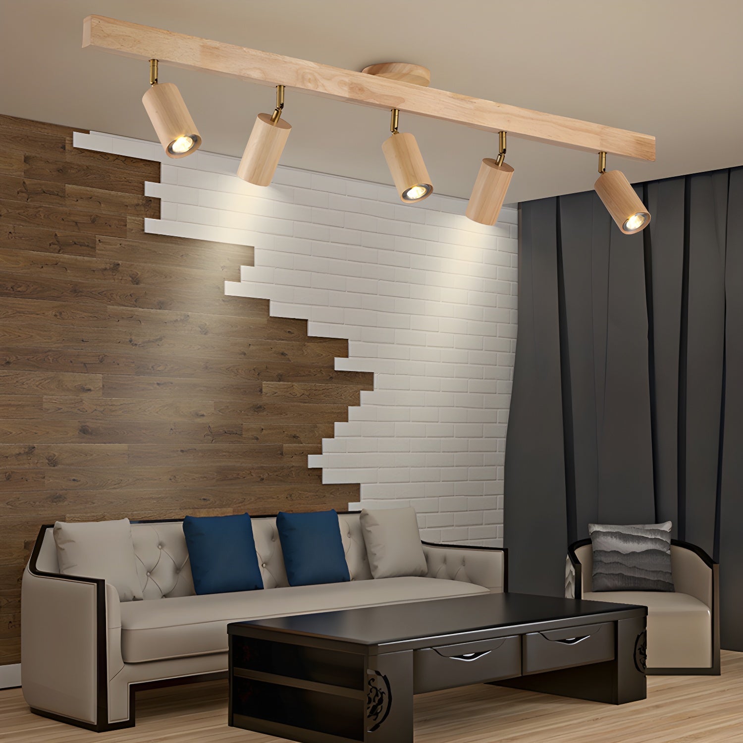 Natural Wood Beam Spotlight Light - Blowlighting