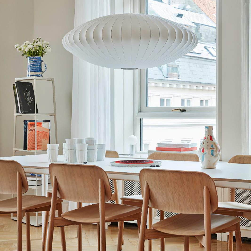 Bubble Mulberry Silk Pendant Lamp - Blowlighting