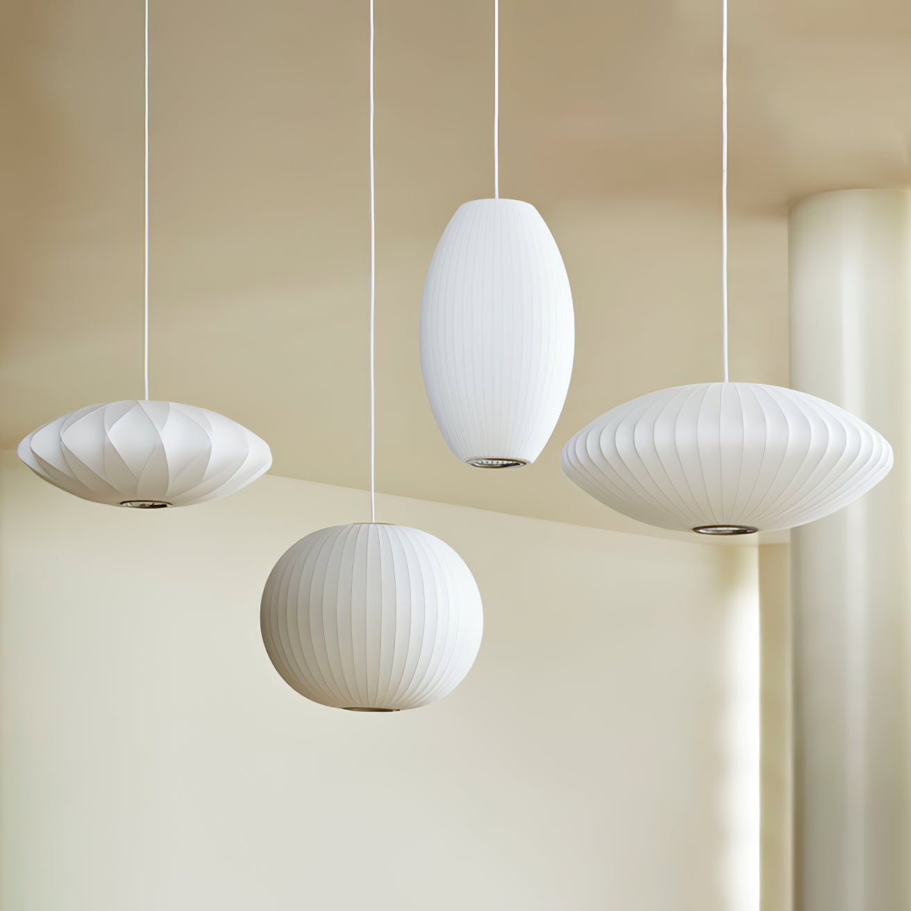 Bubble Mulberry Silk Pendant Lamp - Blowlighting