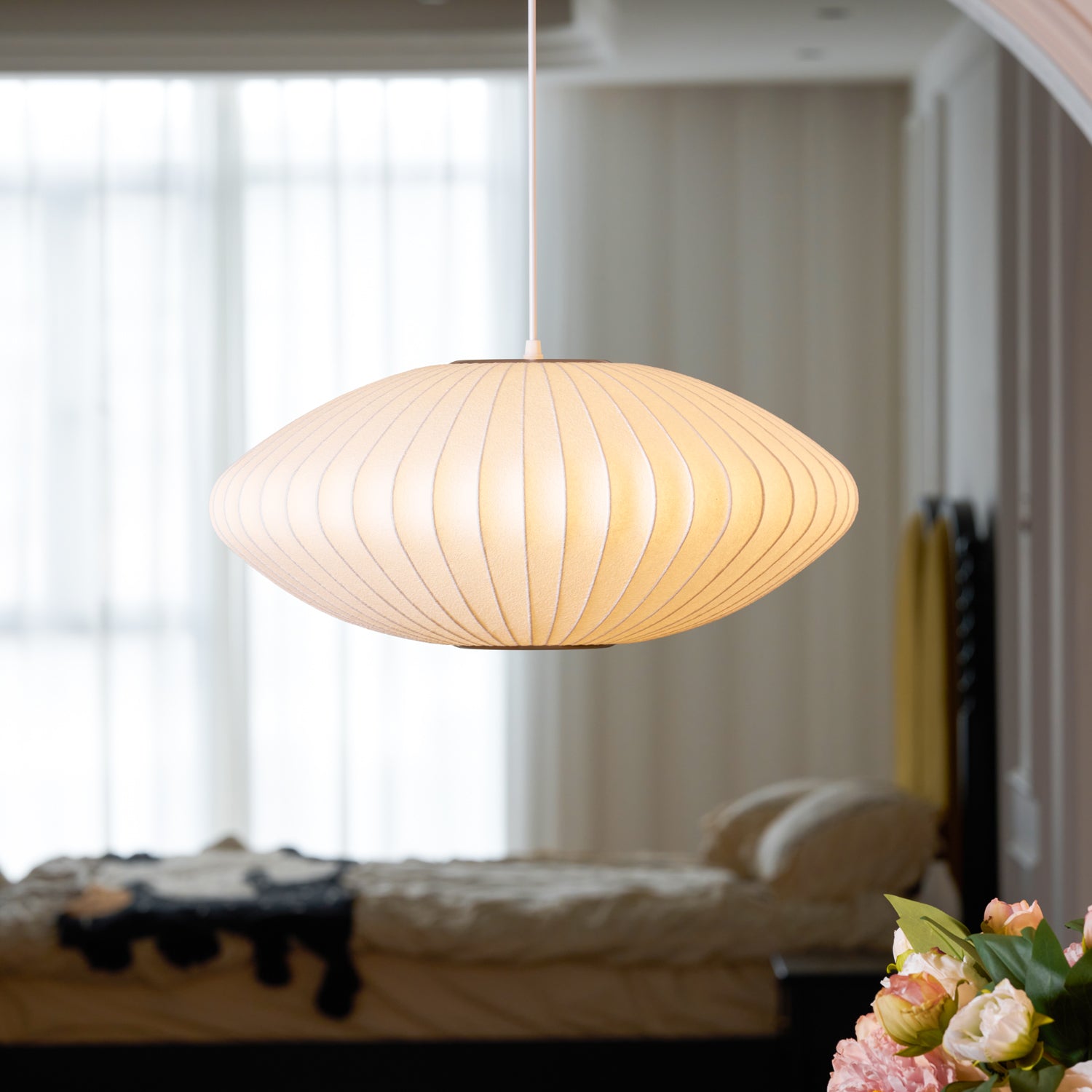 Bubble Mulberry Silk Pendant Lamp - Blowlighting