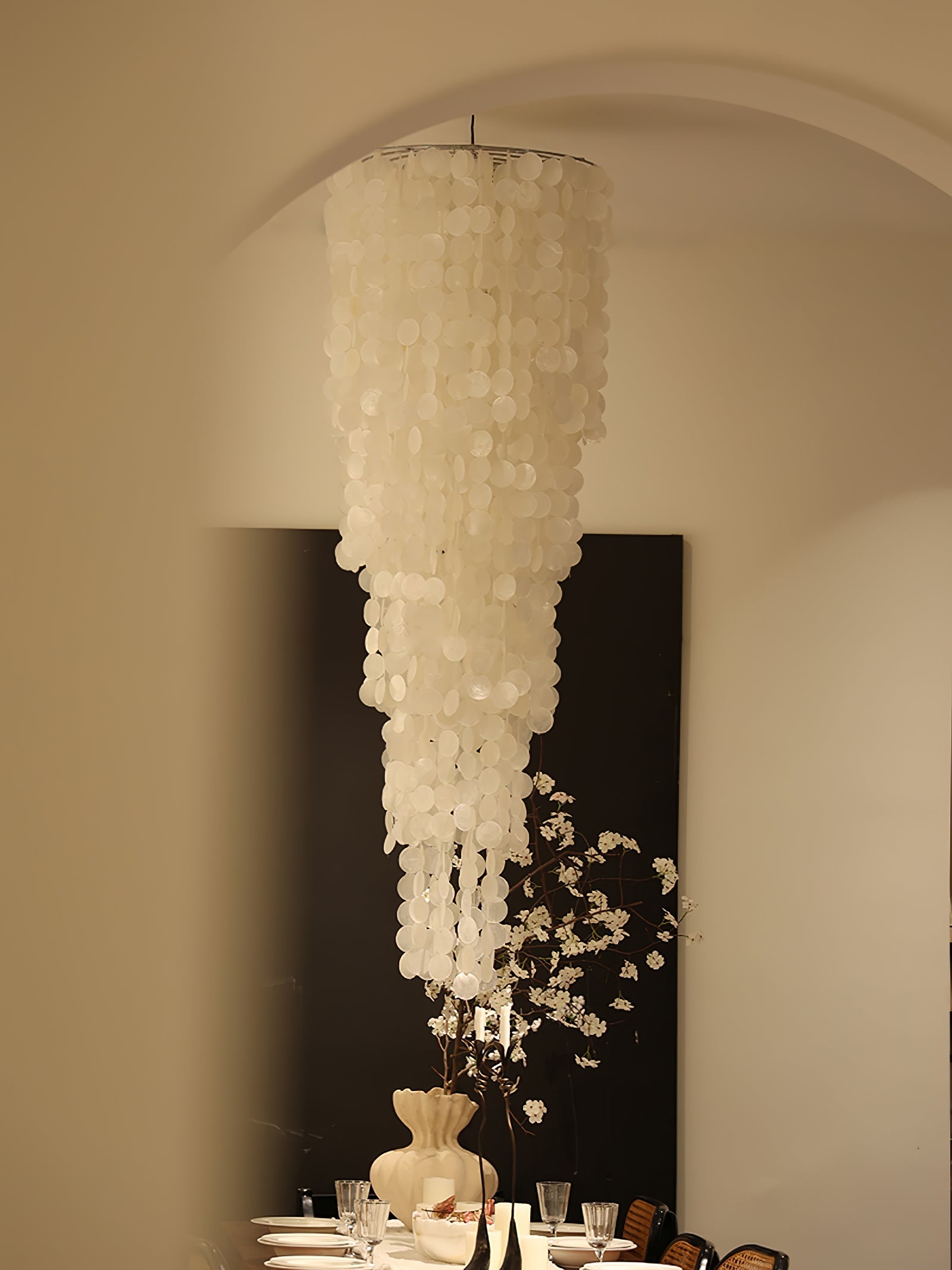 Eloryra Cascading Glass Chandelier - Blowlighting