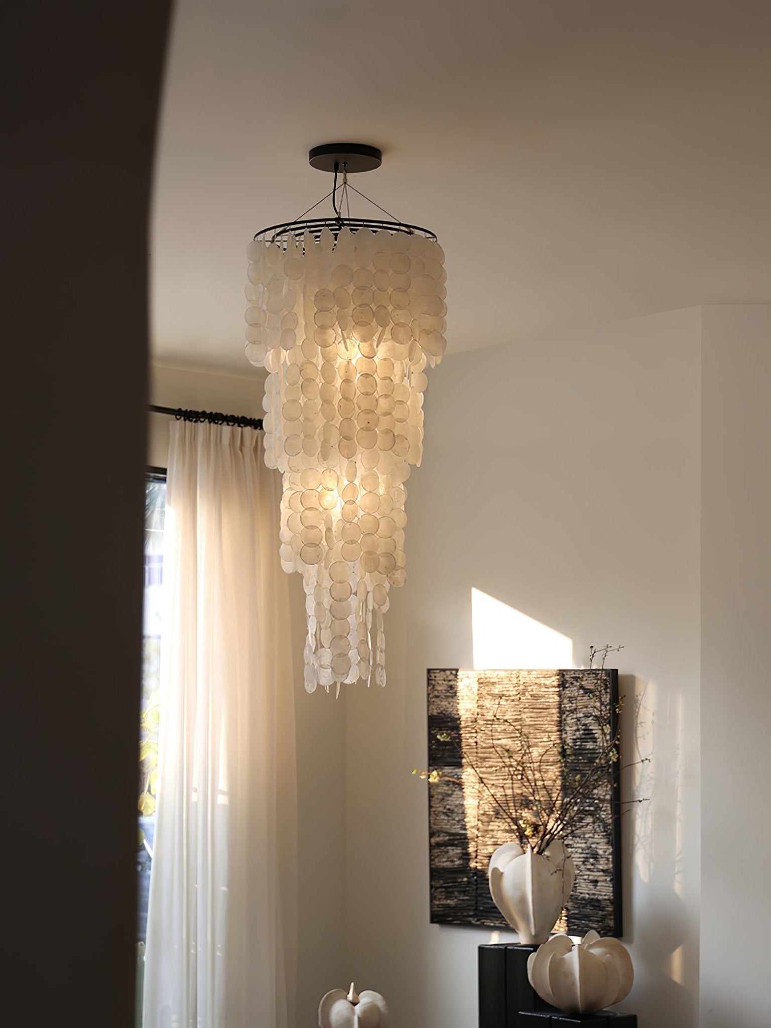 Eloryra Cascading Glass Chandelier - Blowlighting