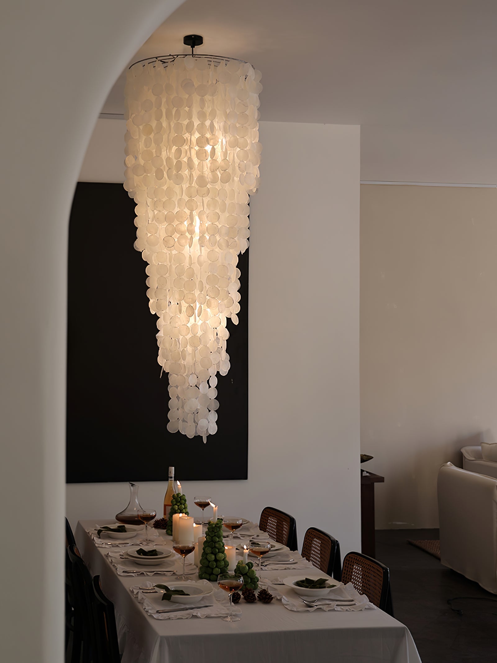 Eloryra Cascading Glass Chandelier - Blowlighting