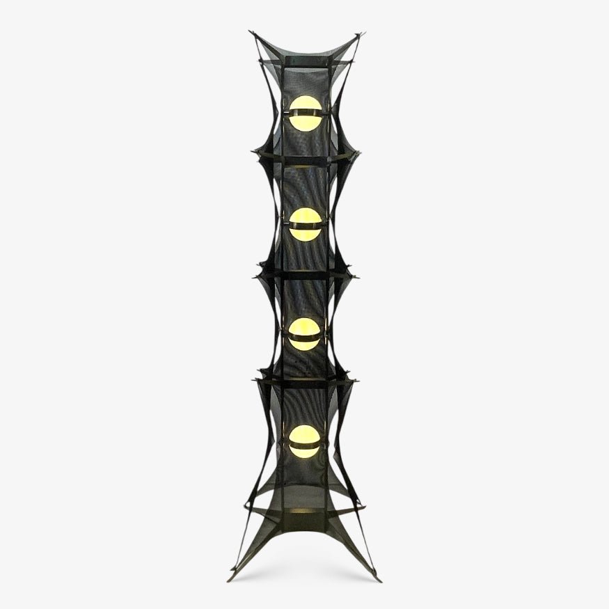 Noir Mesh Tower Floor Lamp - Blowlighting