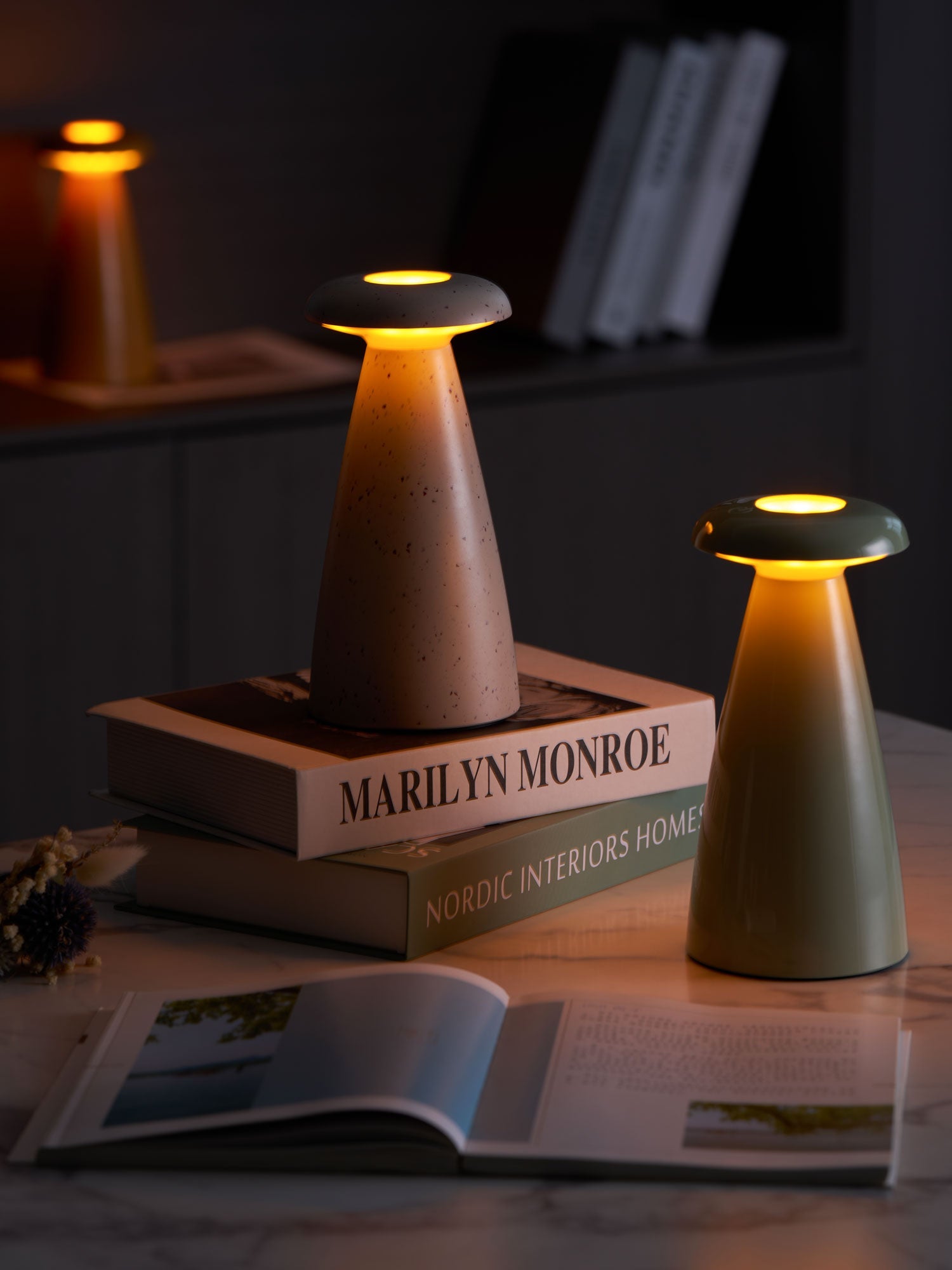 Noko Mushroom Rechargeable Table Lamp - Blowlighting