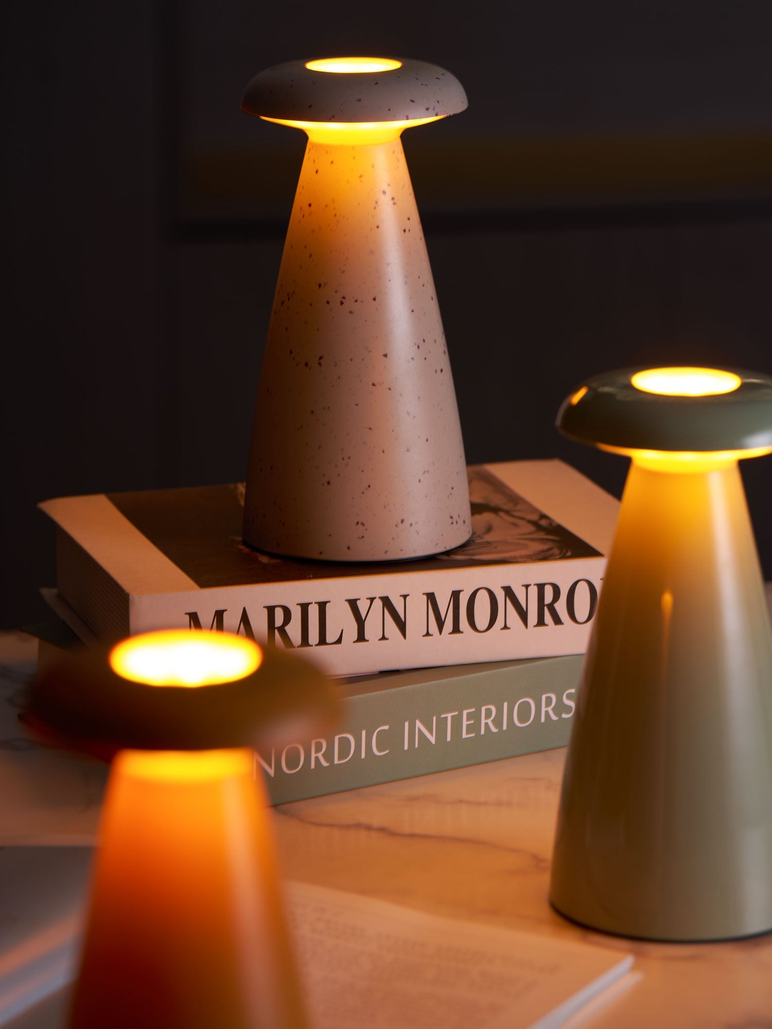 Noko Mushroom Rechargeable Table Lamp - Blowlighting