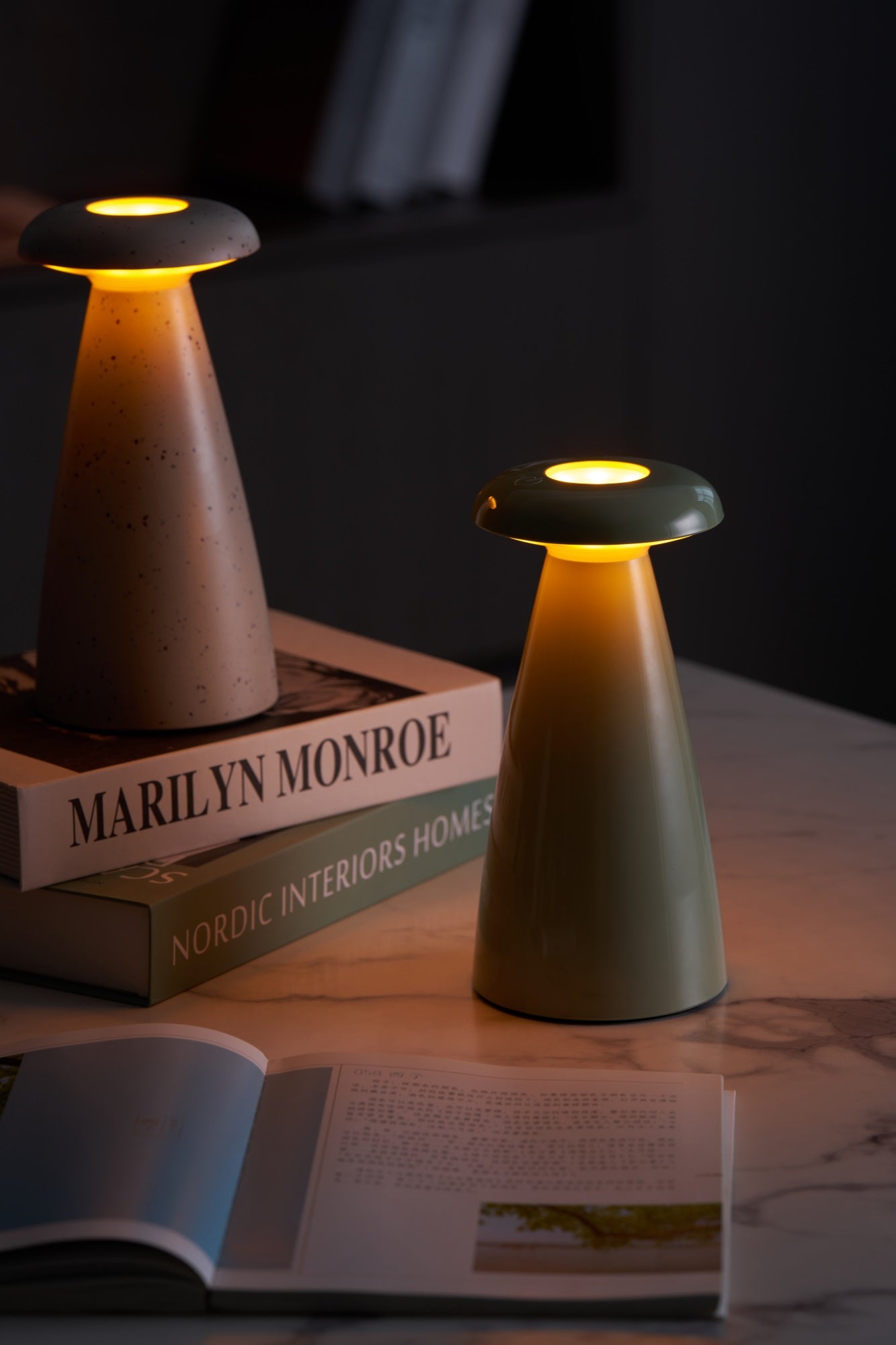 Noko Mushroom Rechargeable Table Lamp - Blowlighting