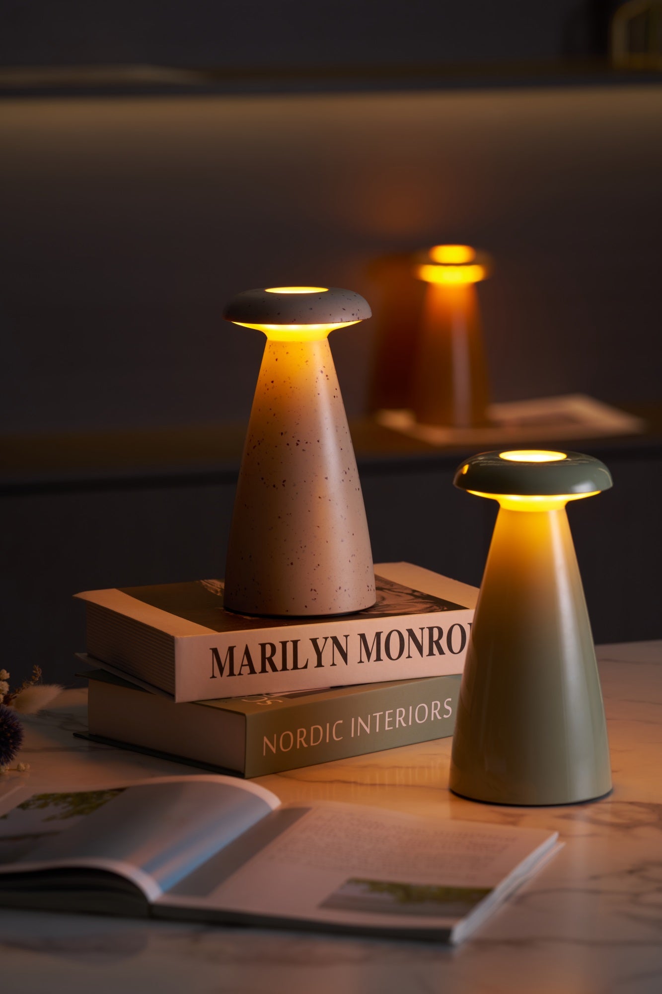 Noko Mushroom Rechargeable Table Lamp - Blowlighting