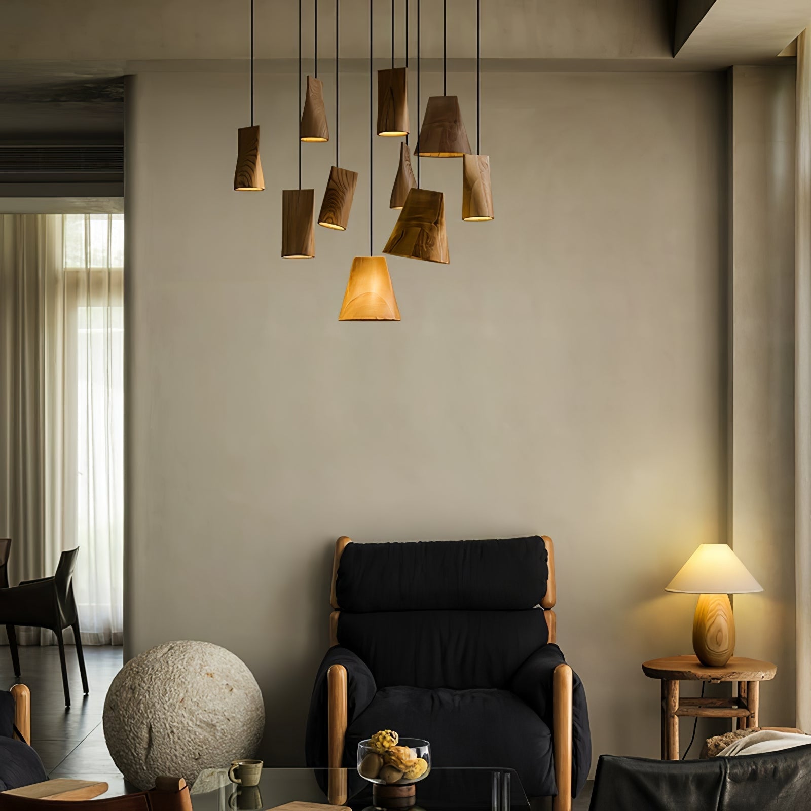 Vetra Rustic Wood Pendant Light - Blowlighting