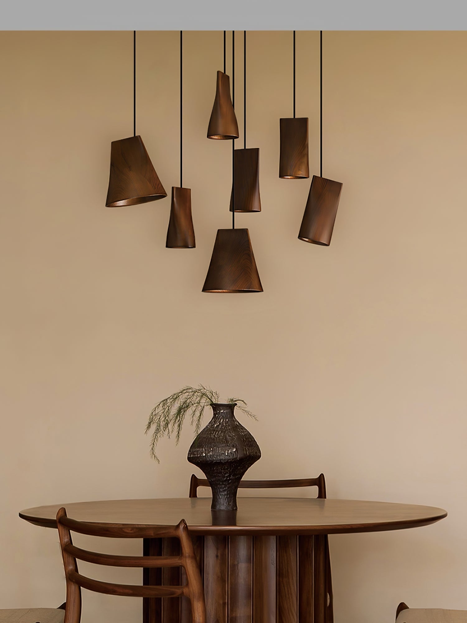 Vetra Rustic Wood Pendant Light - Blowlighting