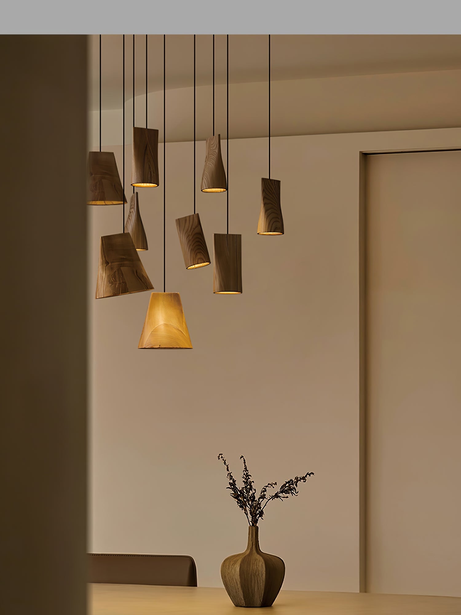 Vetra Rustic Wood Pendant Light - Blowlighting