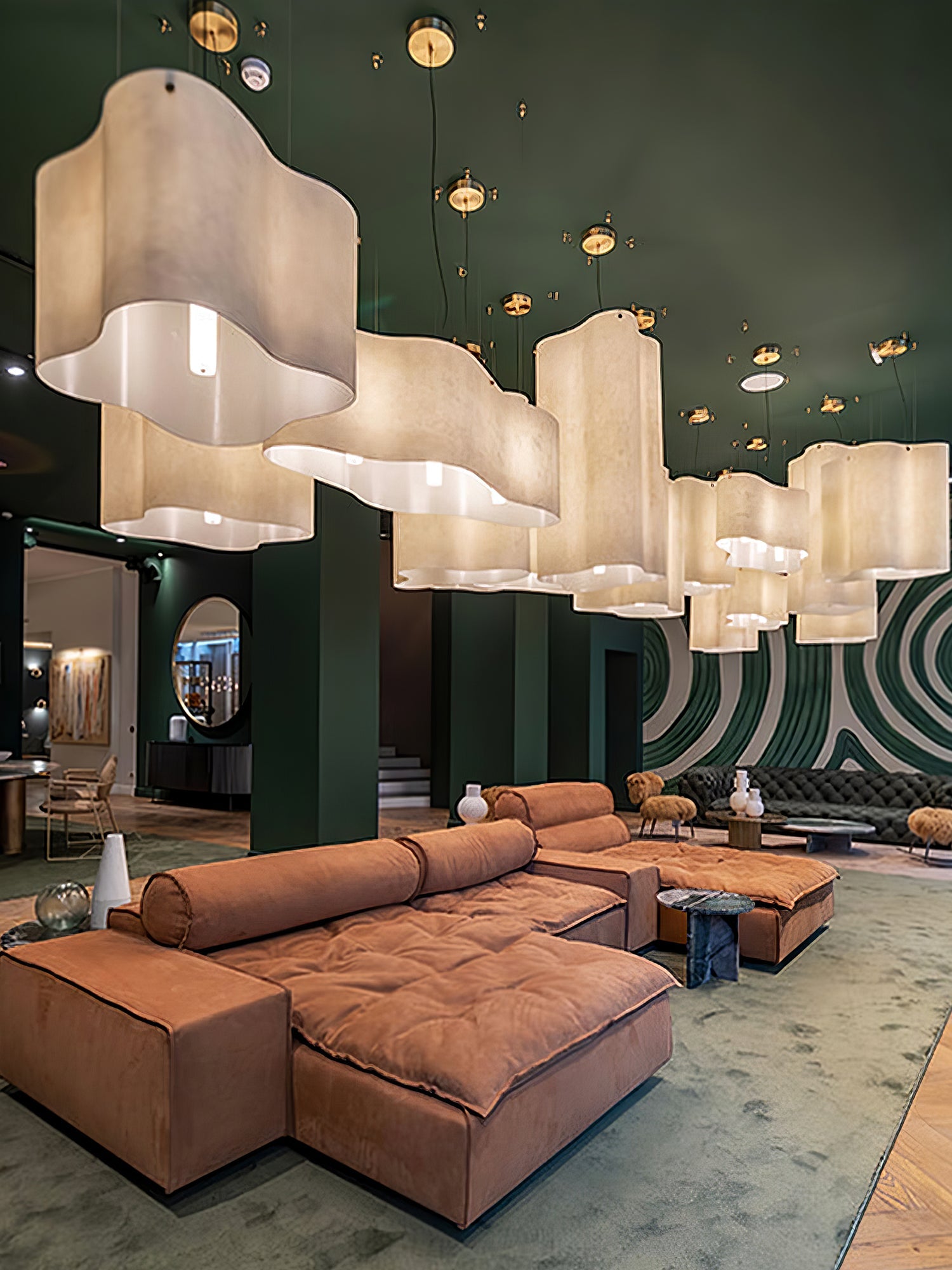 Aurora Pendant Lamp Cloud Shape Modern - Blowlighting