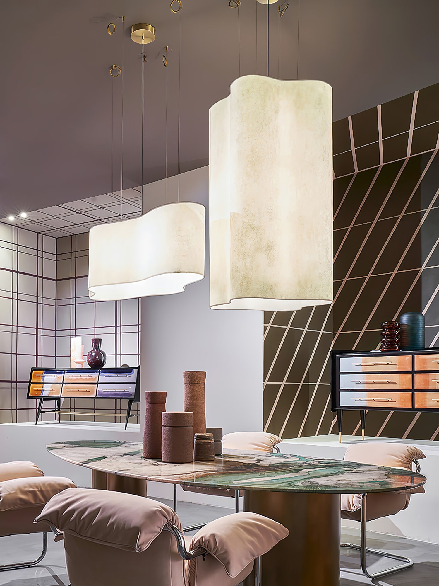 Aurora Pendant Lamp Cloud Shape Modern - Blowlighting