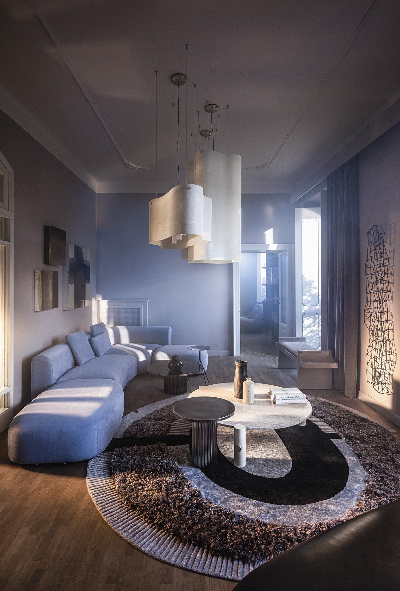 Aurora Pendant Lamp Cloud Shape Modern - Blowlighting