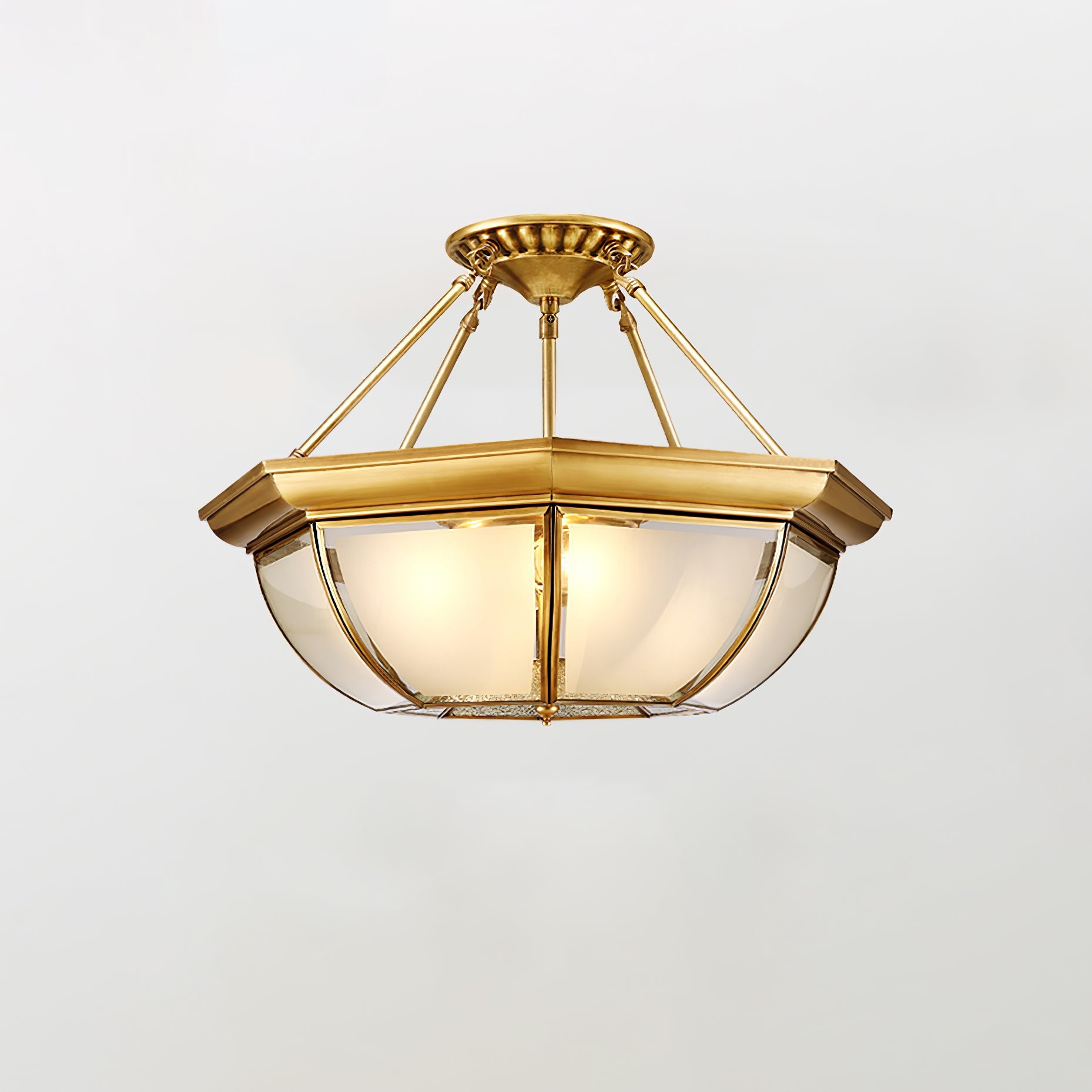 Bowl Shaped Brass Ceiling Lamp - Blowlighting