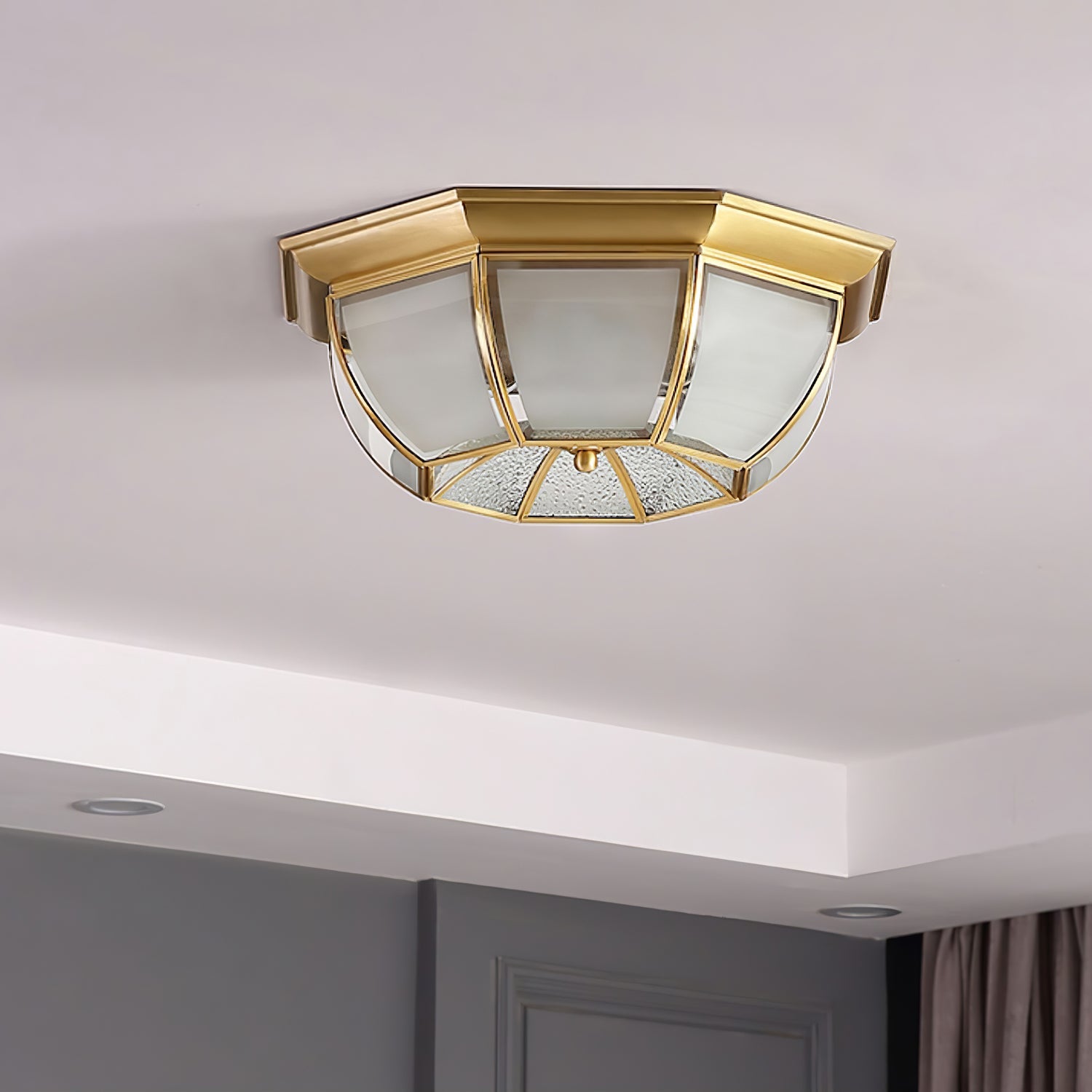 Bowl Shaped Brass Ceiling Lamp - Blowlighting