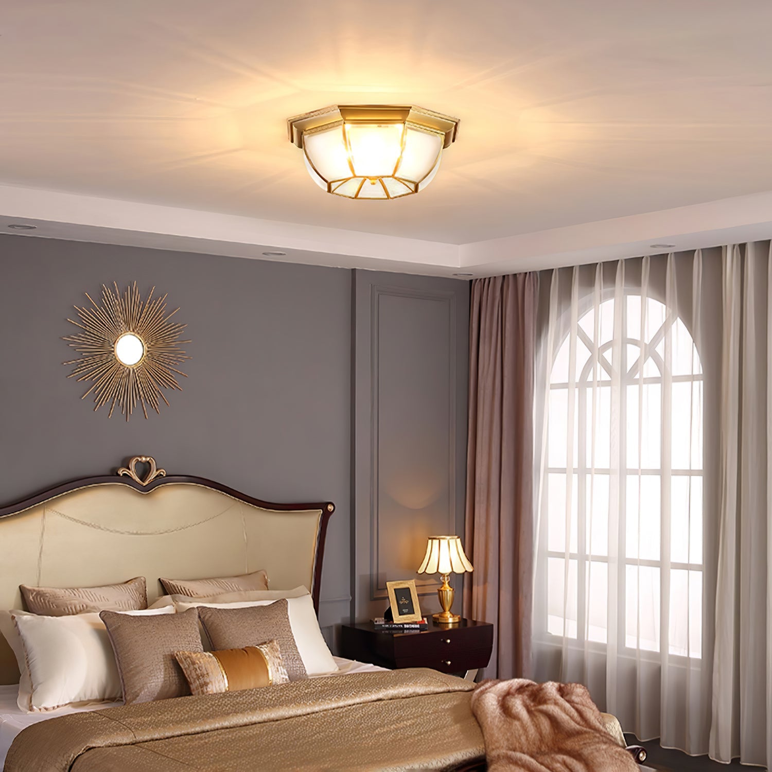 Bowl Shaped Brass Ceiling Lamp - Blowlighting