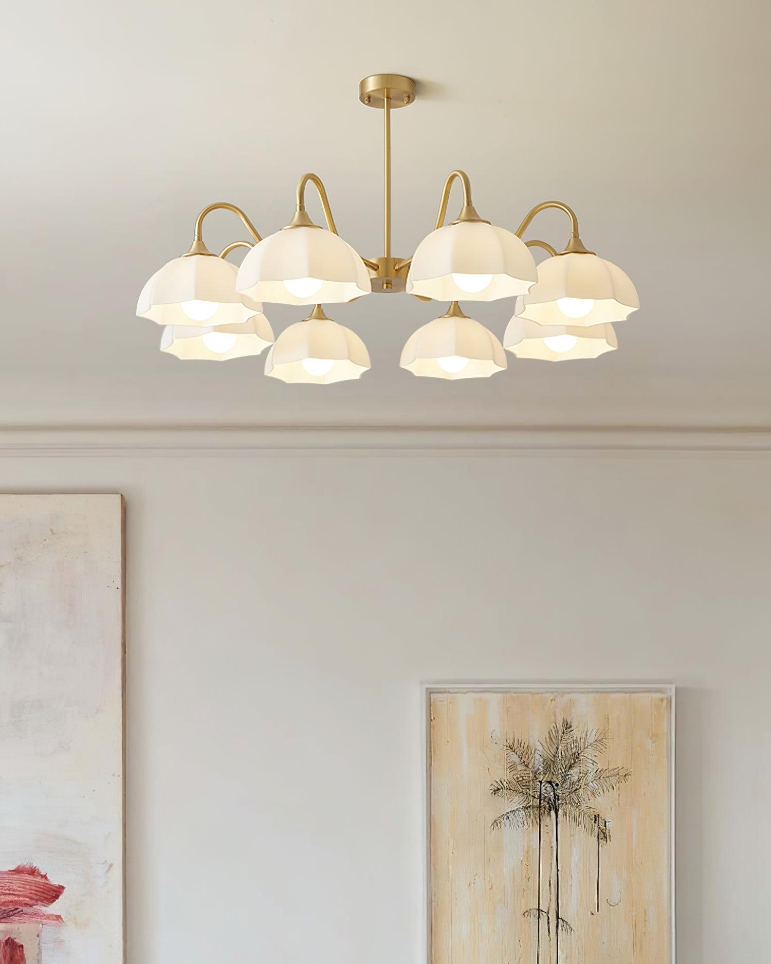 Octagonal Glass Bowl Chandelier - Blowlighting