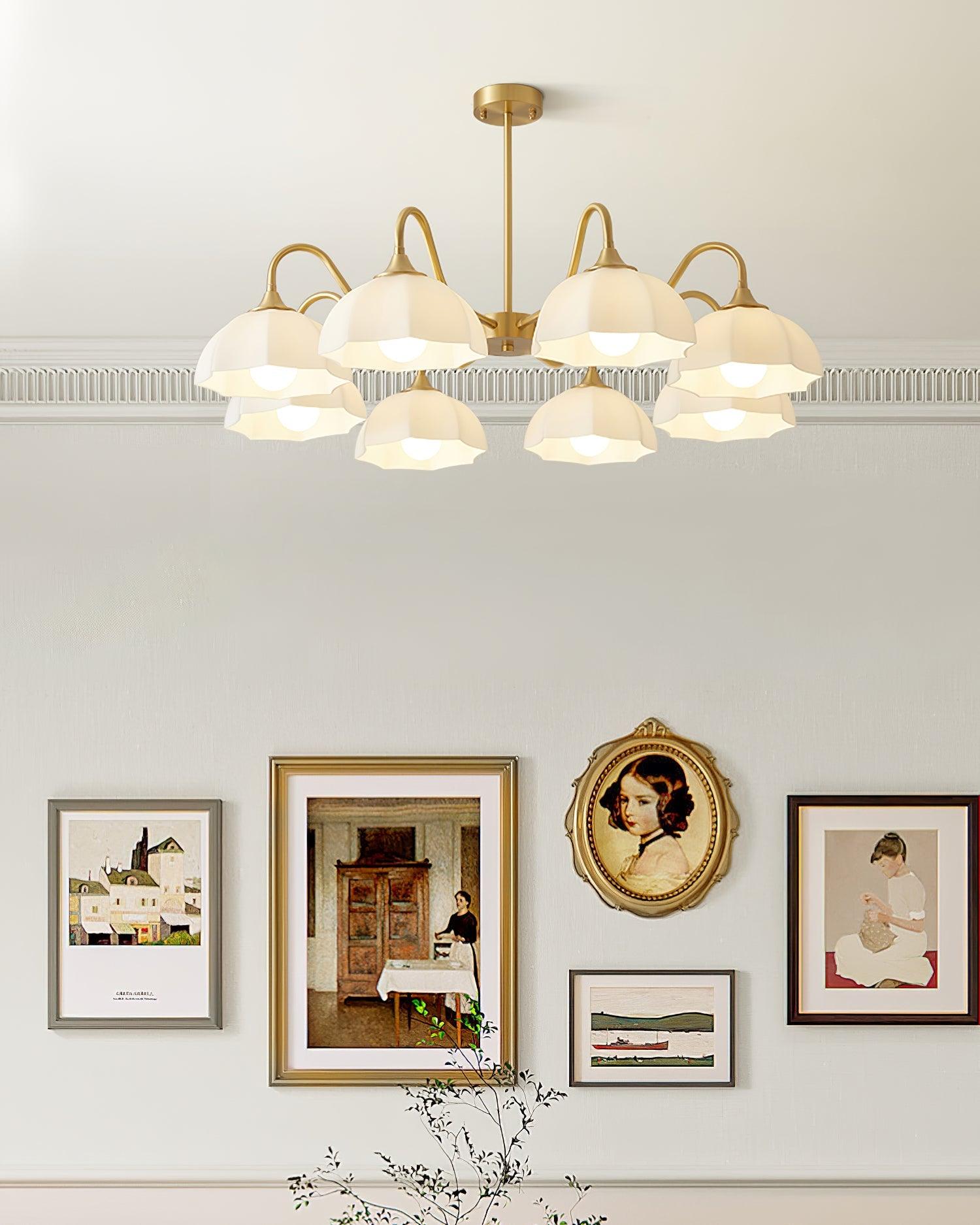 Octagonal Glass Bowl Chandelier - Blowlighting