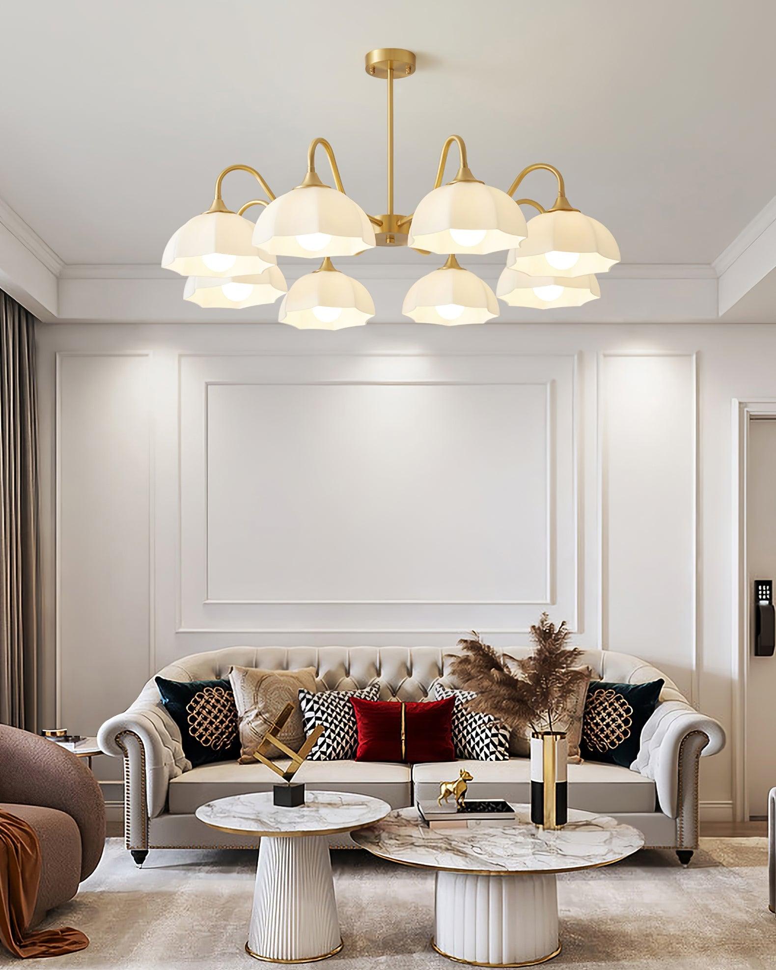 Octagonal Glass Bowl Chandelier - Blowlighting