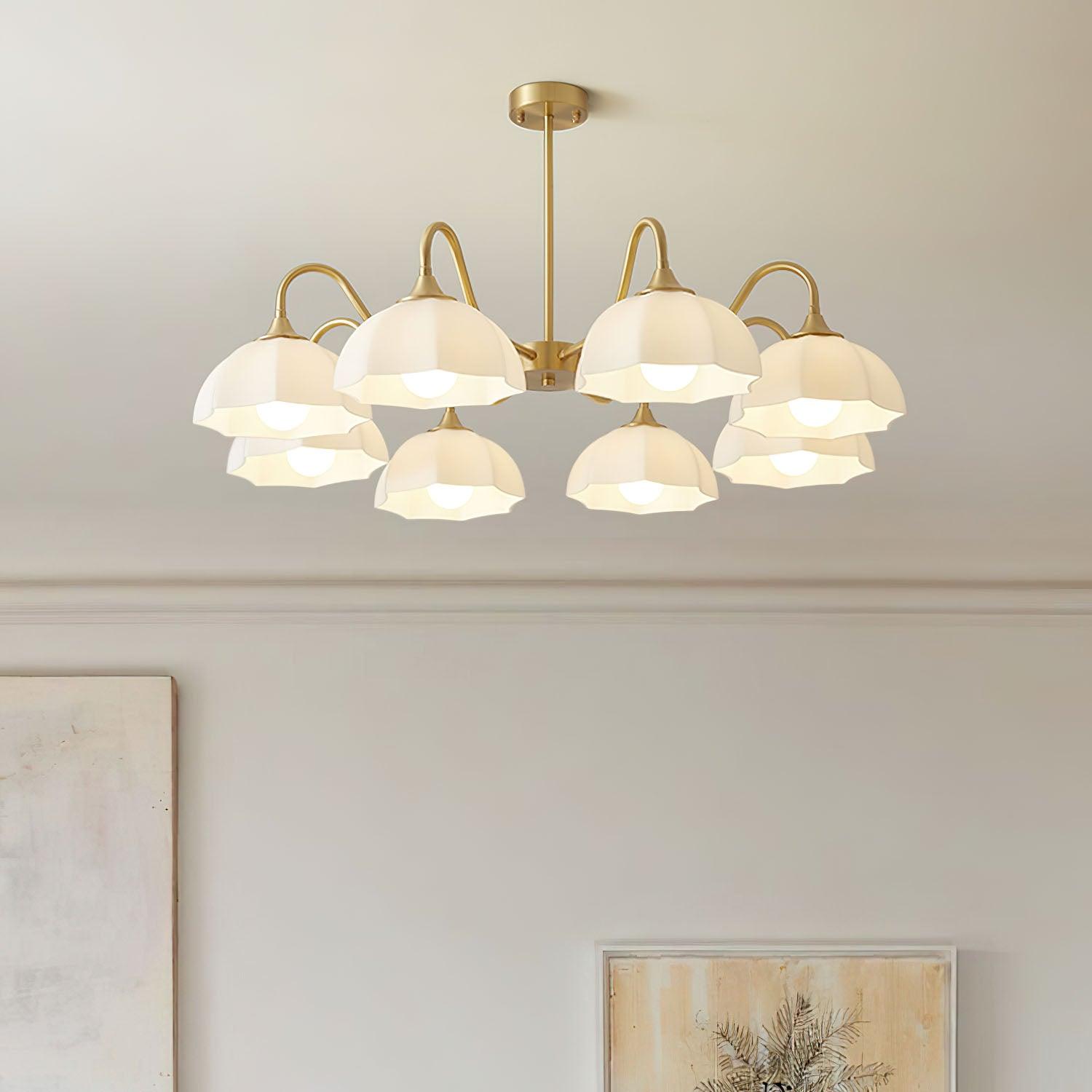 Octagonal Glass Bowl Chandelier - Blowlighting
