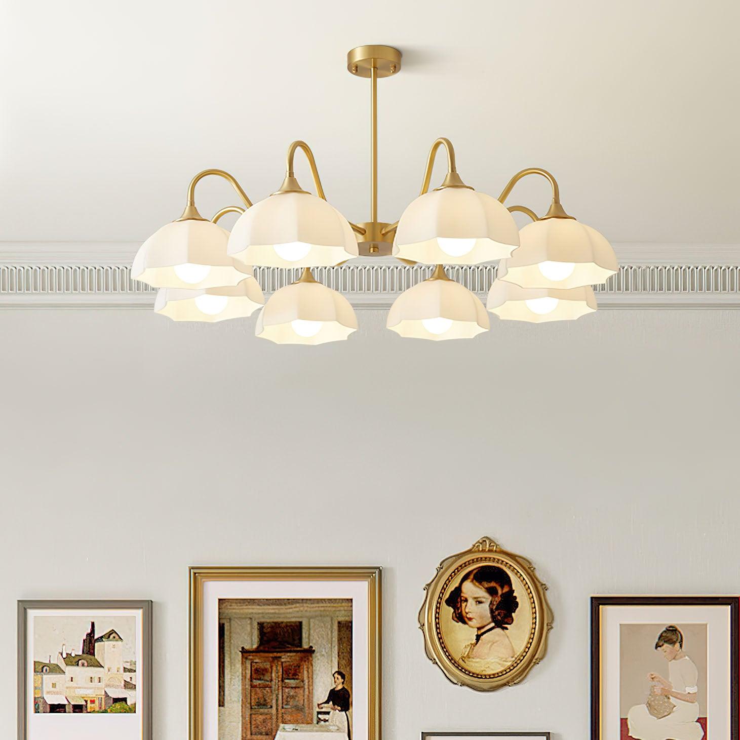 Octagonal Glass Bowl Chandelier - Blowlighting