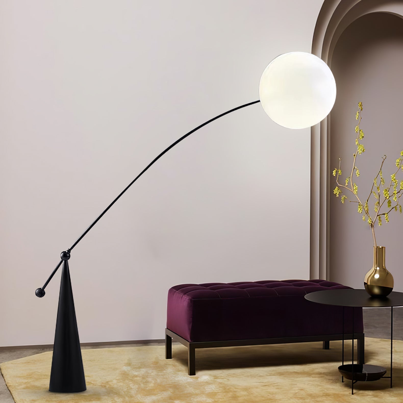 Opal Arc Floor Lamp - Blowlighting