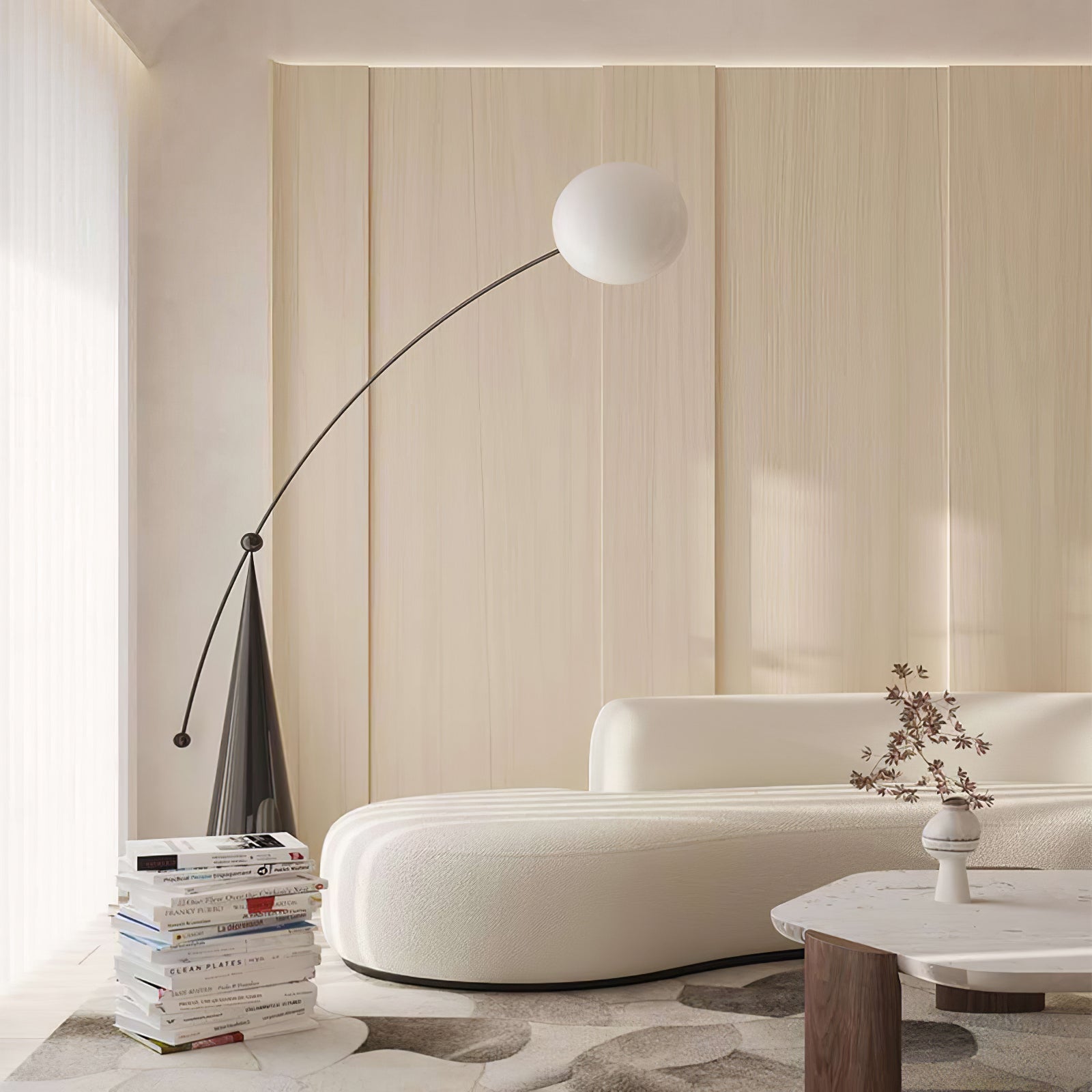 Opal Arc Floor Lamp - Blowlighting