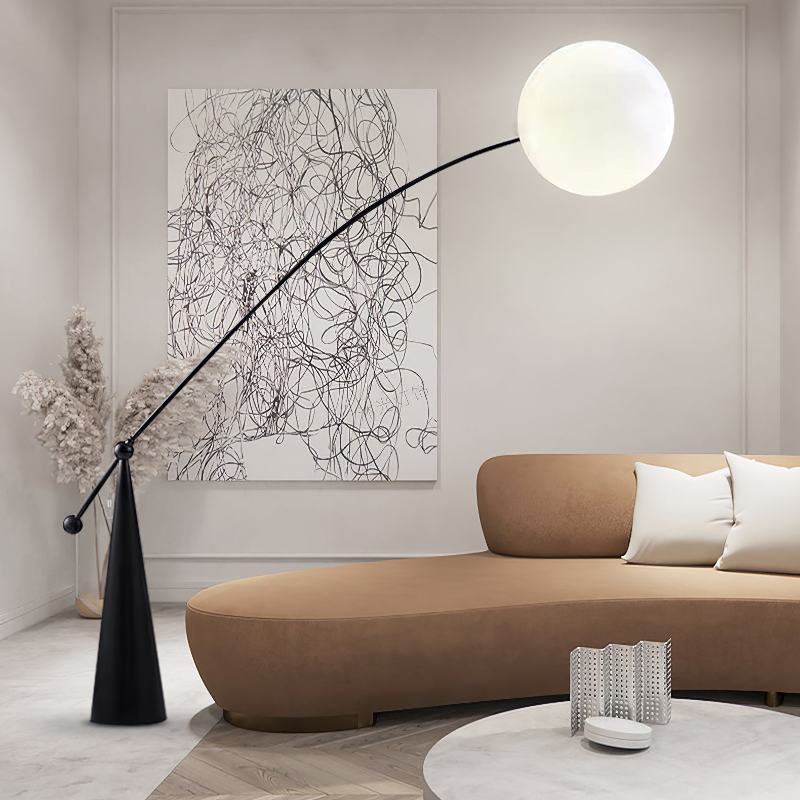 Opal Arc Floor Lamp - Blowlighting
