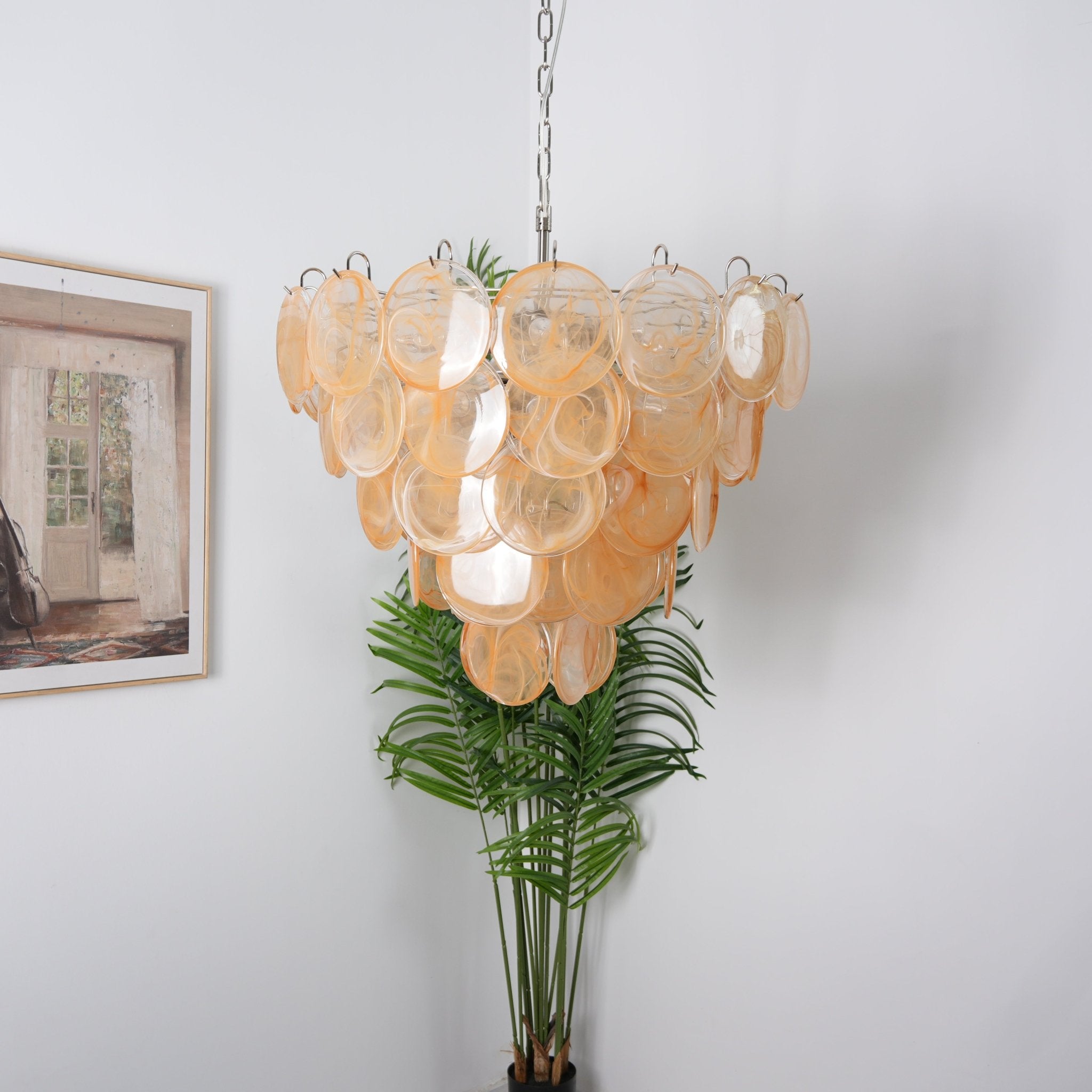 Aurora Chandelier Murano Glass Disc Classic - Blowlighting
