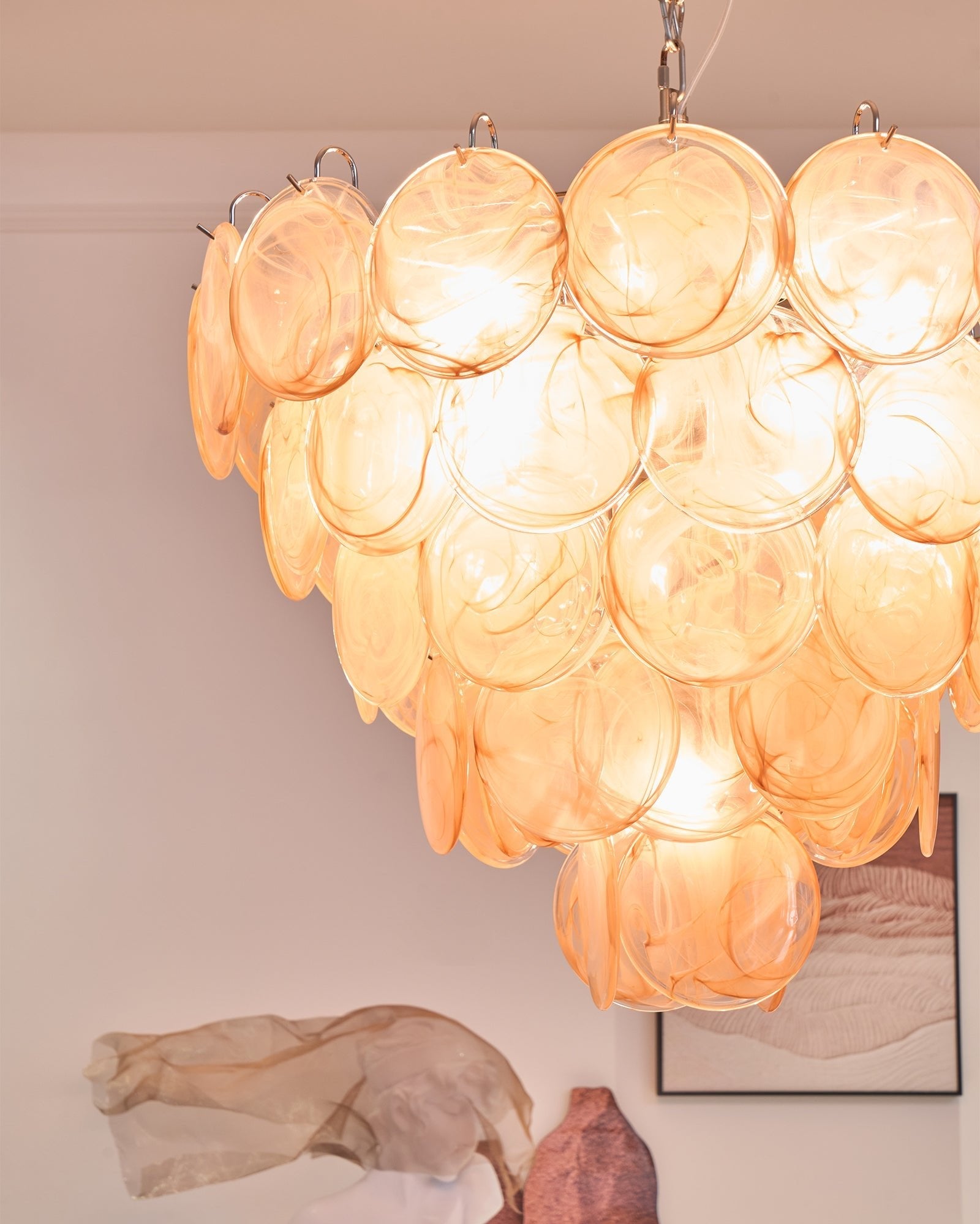 Aurora Chandelier Murano Glass Disc Classic - Blowlighting