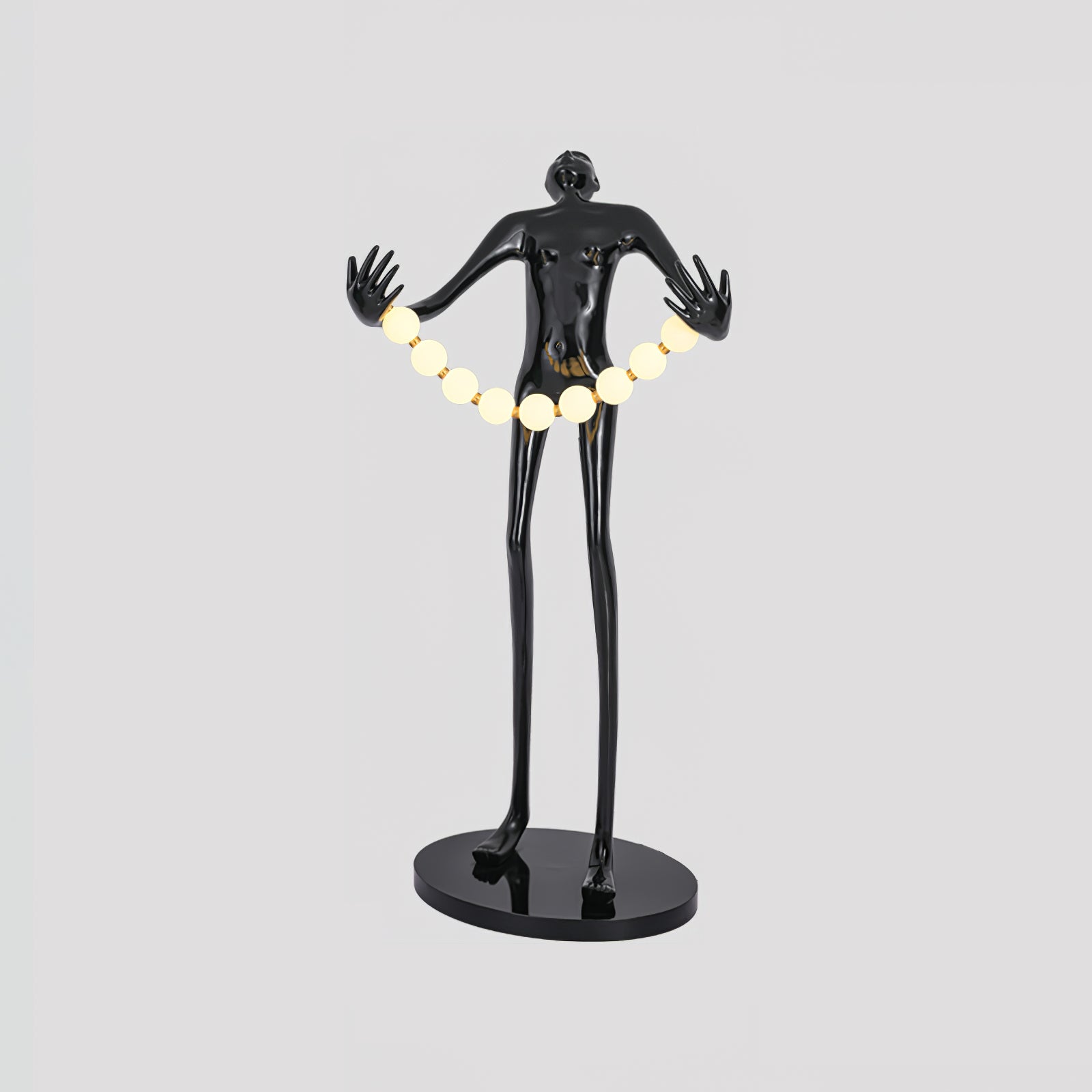 Orbit Beaded Sculptural Metal Floor Lamp - Blowlighting