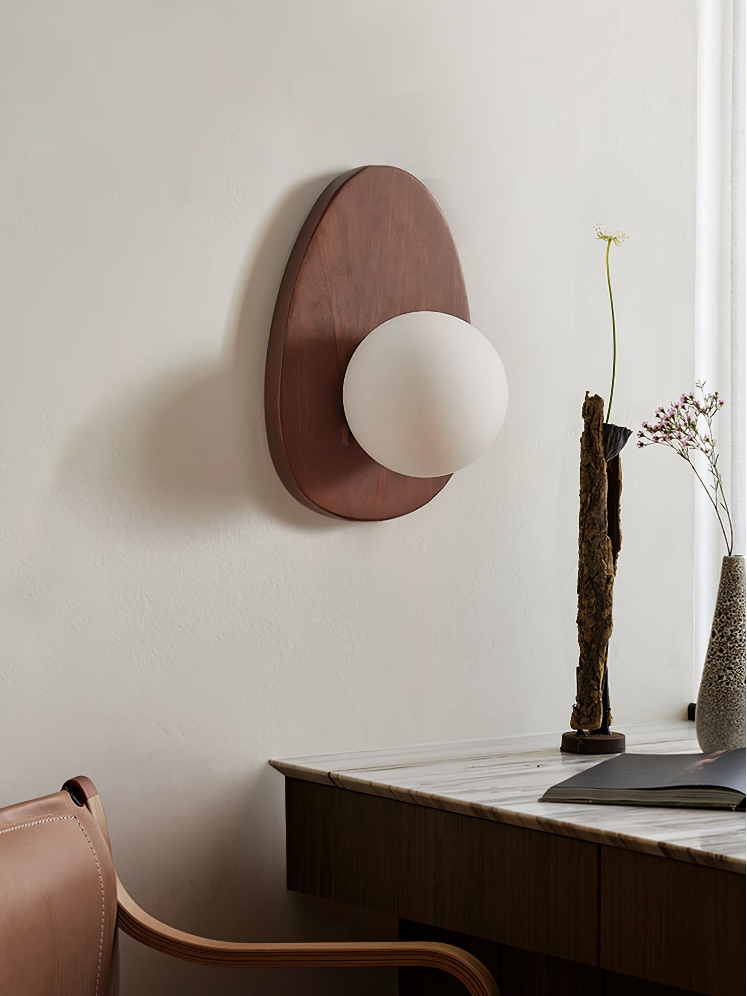 Orba Walnut Wall Lamp - Blowlighting