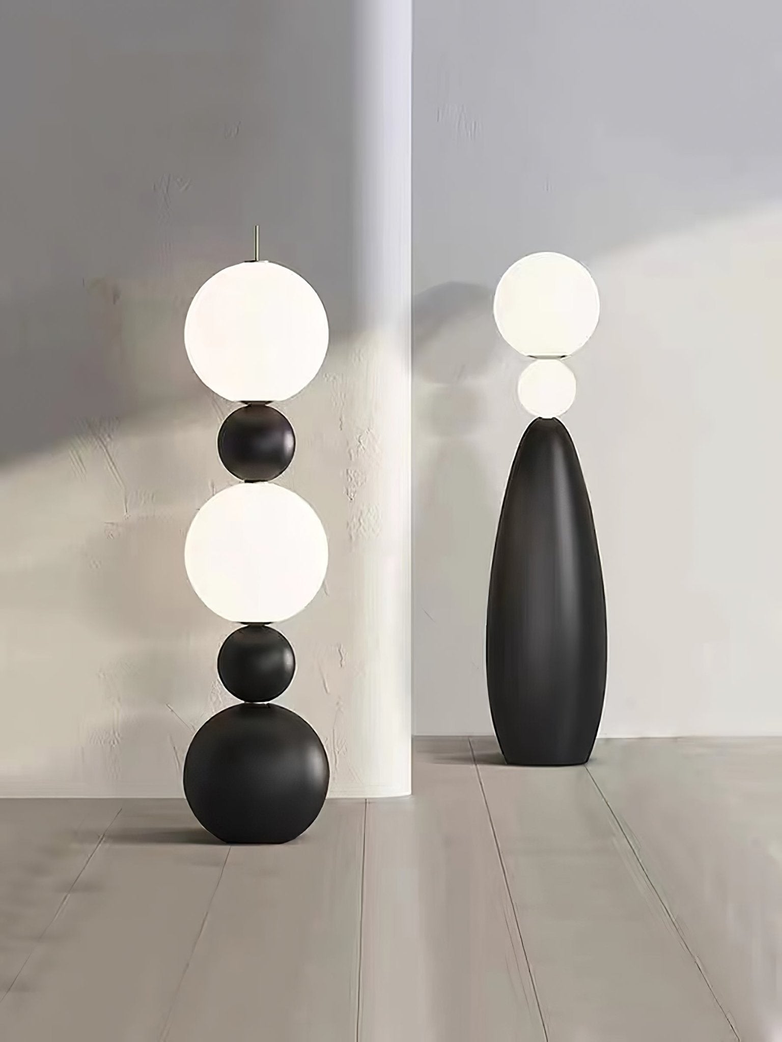 Ervynel Spherical Black Metal Floor Lamp - Blowlighting