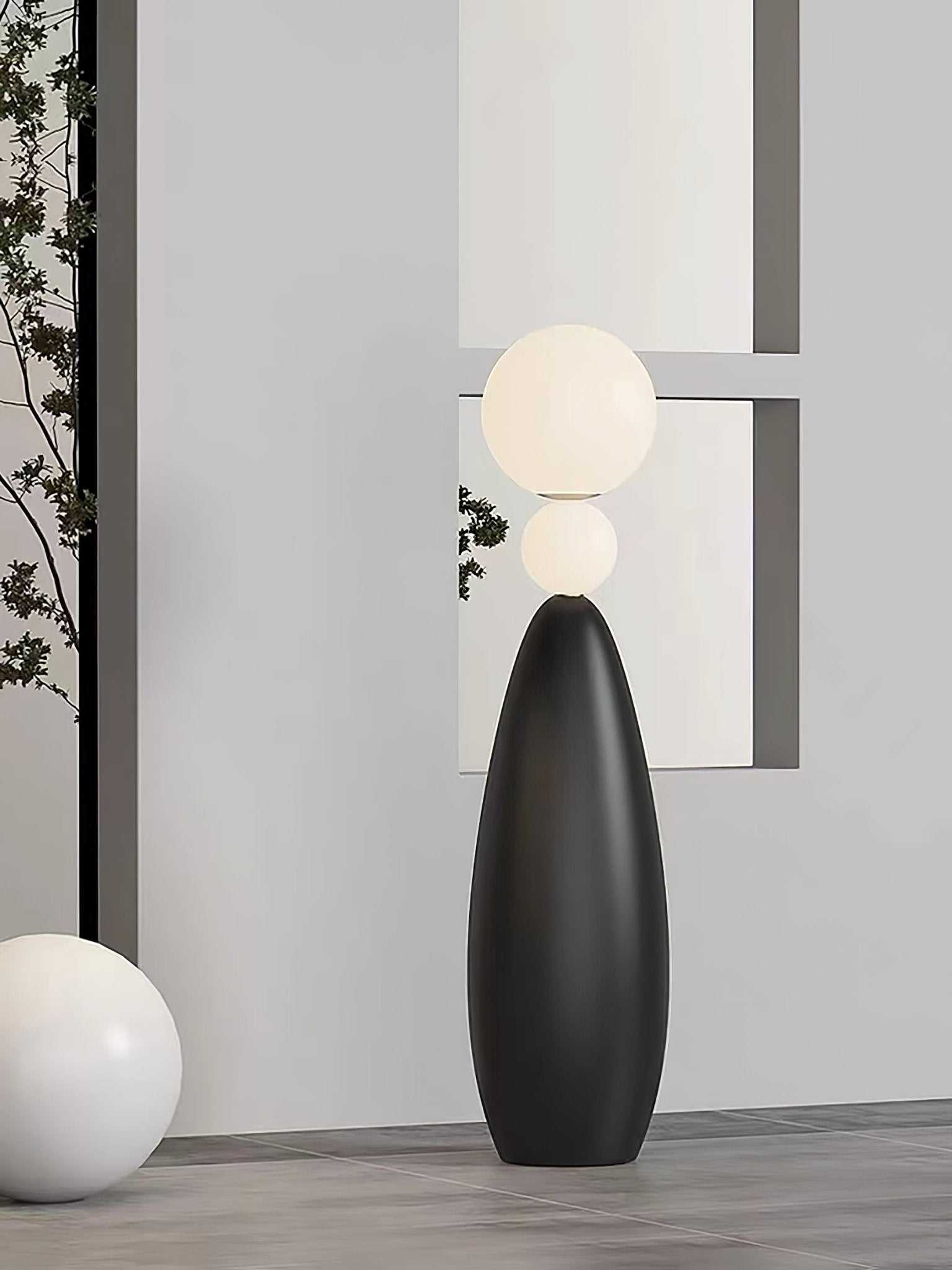 Ervynel Spherical Black Metal Floor Lamp - Blowlighting