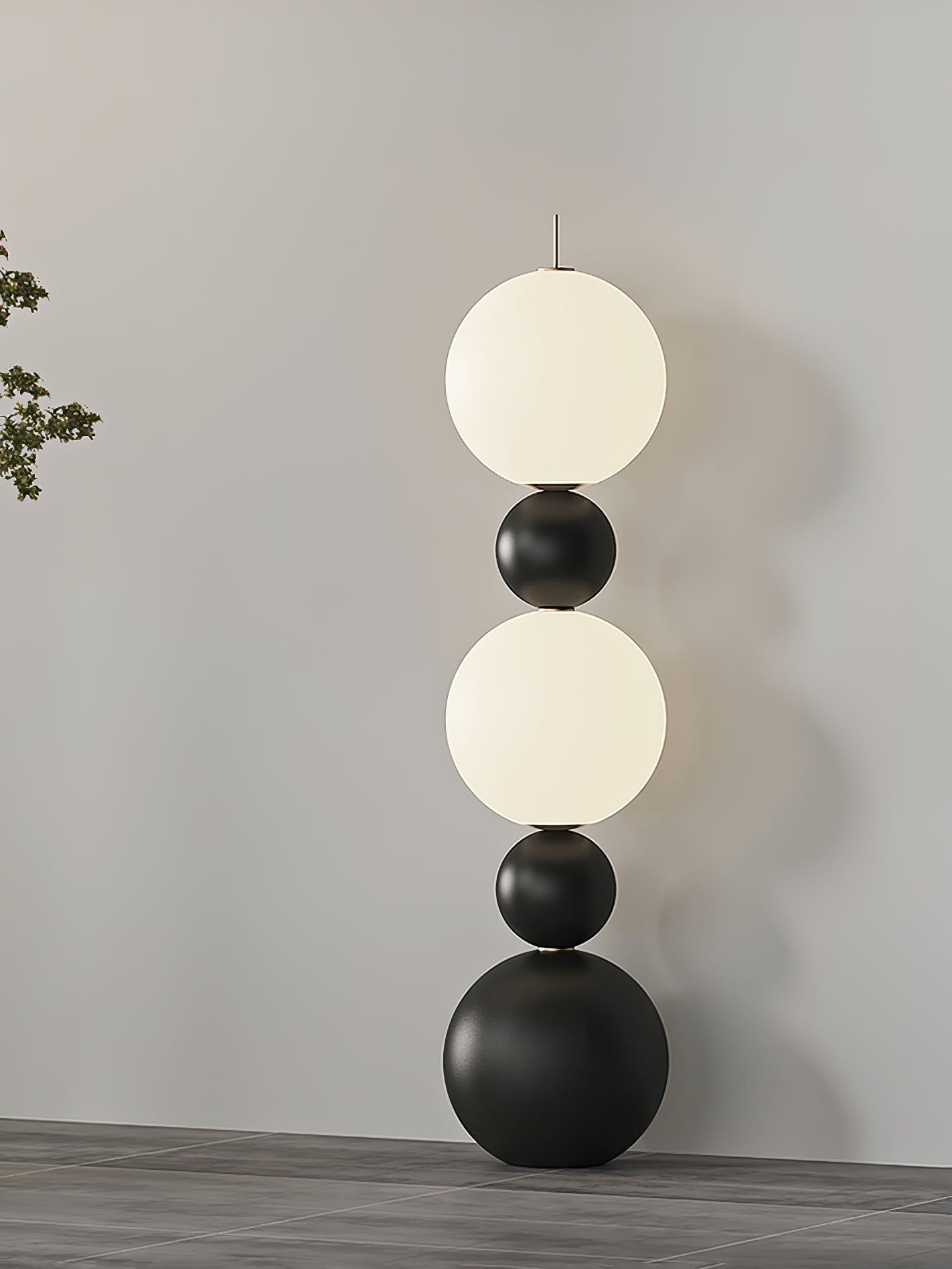 Ervynel Spherical Black Metal Floor Lamp - Blowlighting
