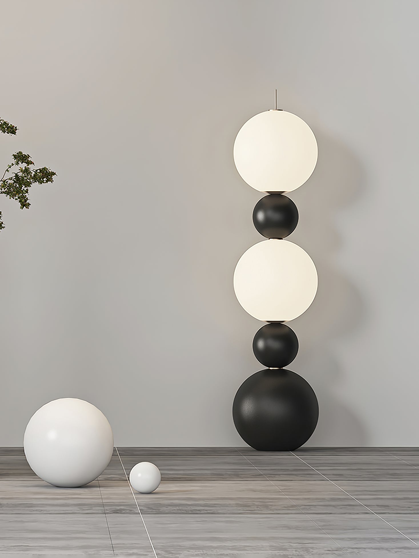 Ervynel Spherical Black Metal Floor Lamp - Blowlighting