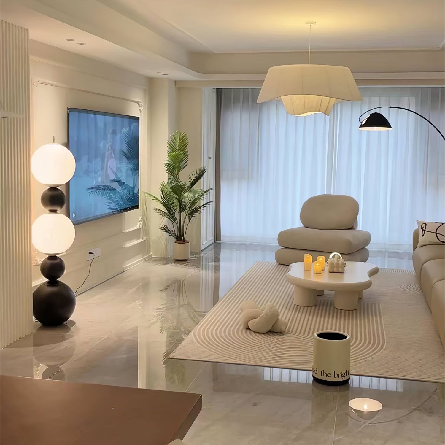 Ervynel Spherical Black Metal Floor Lamp - Blowlighting