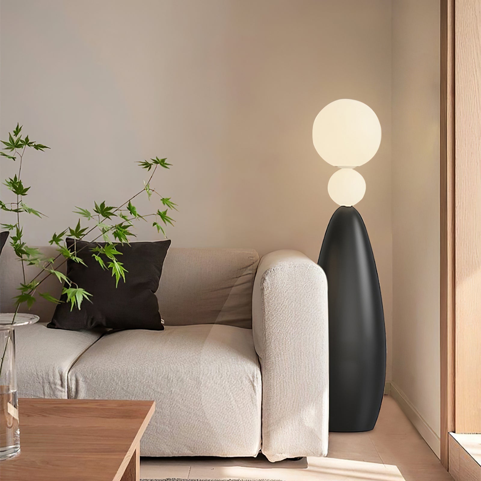Ervynel Spherical Black Metal Floor Lamp - Blowlighting