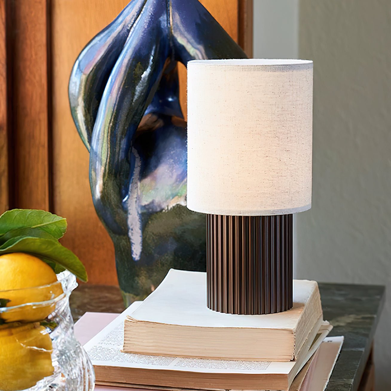 Orlo Ribbed Table Lamp - Blowlighting