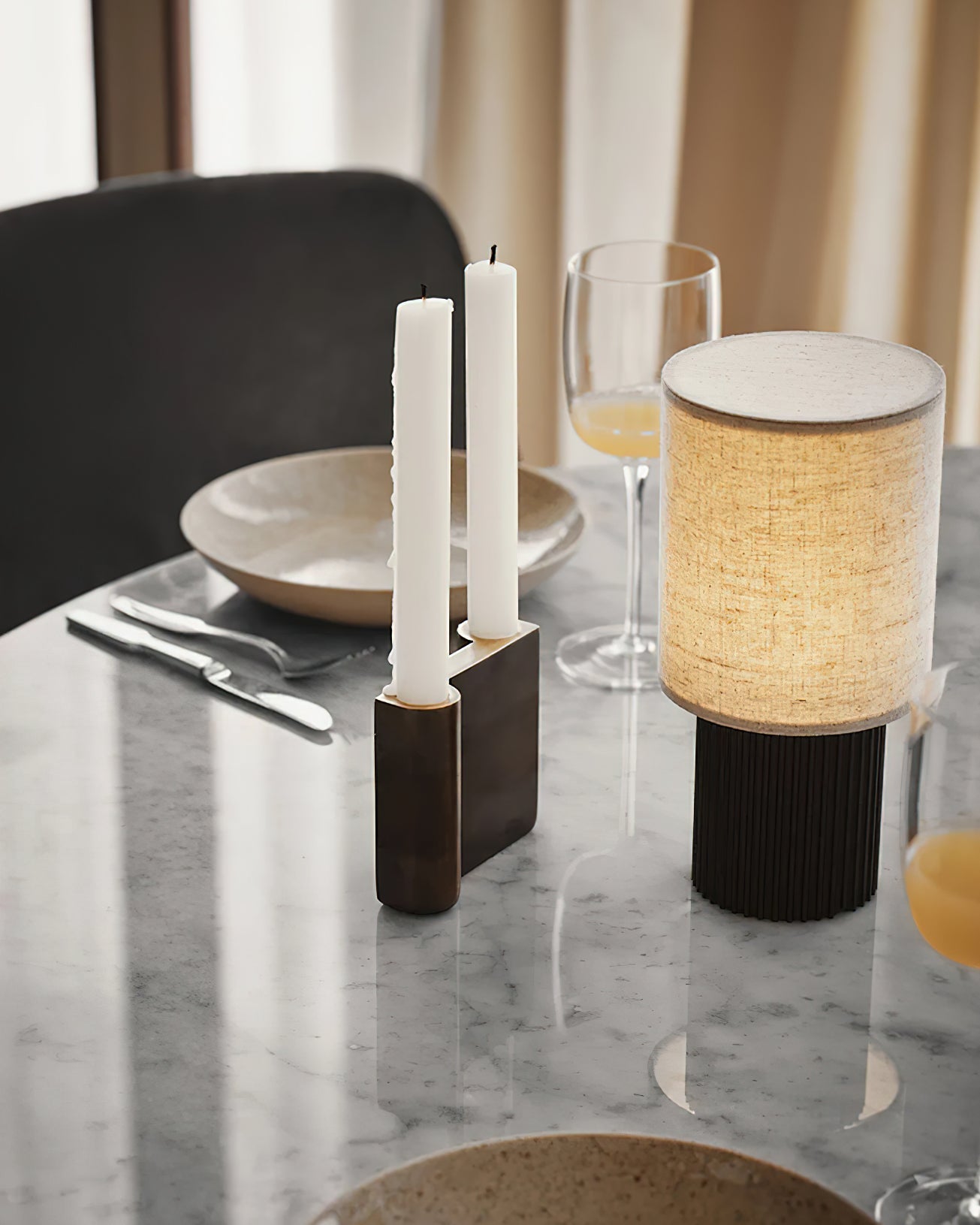 Orlo Ribbed Table Lamp - Blowlighting