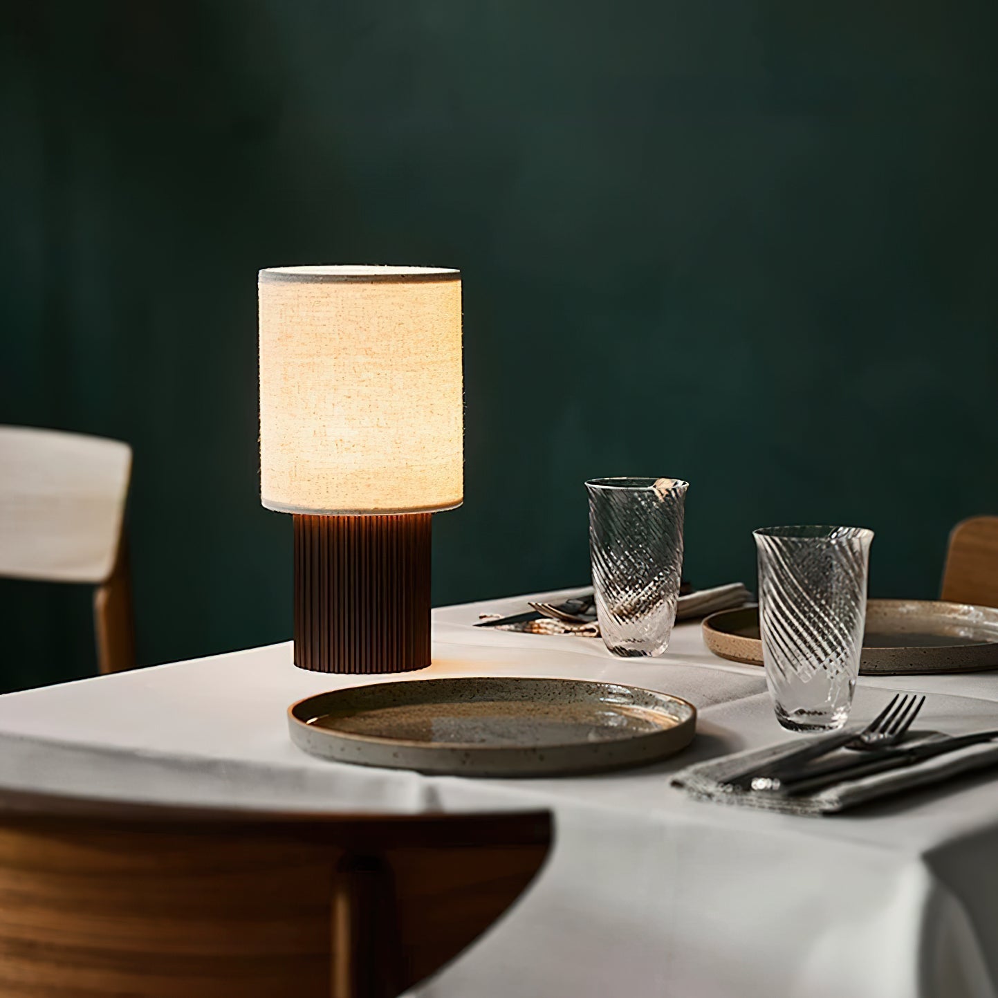 Orlo Ribbed Table Lamp - Blowlighting
