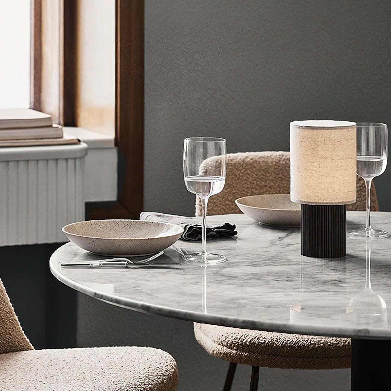 Orlo Ribbed Table Lamp - Blowlighting