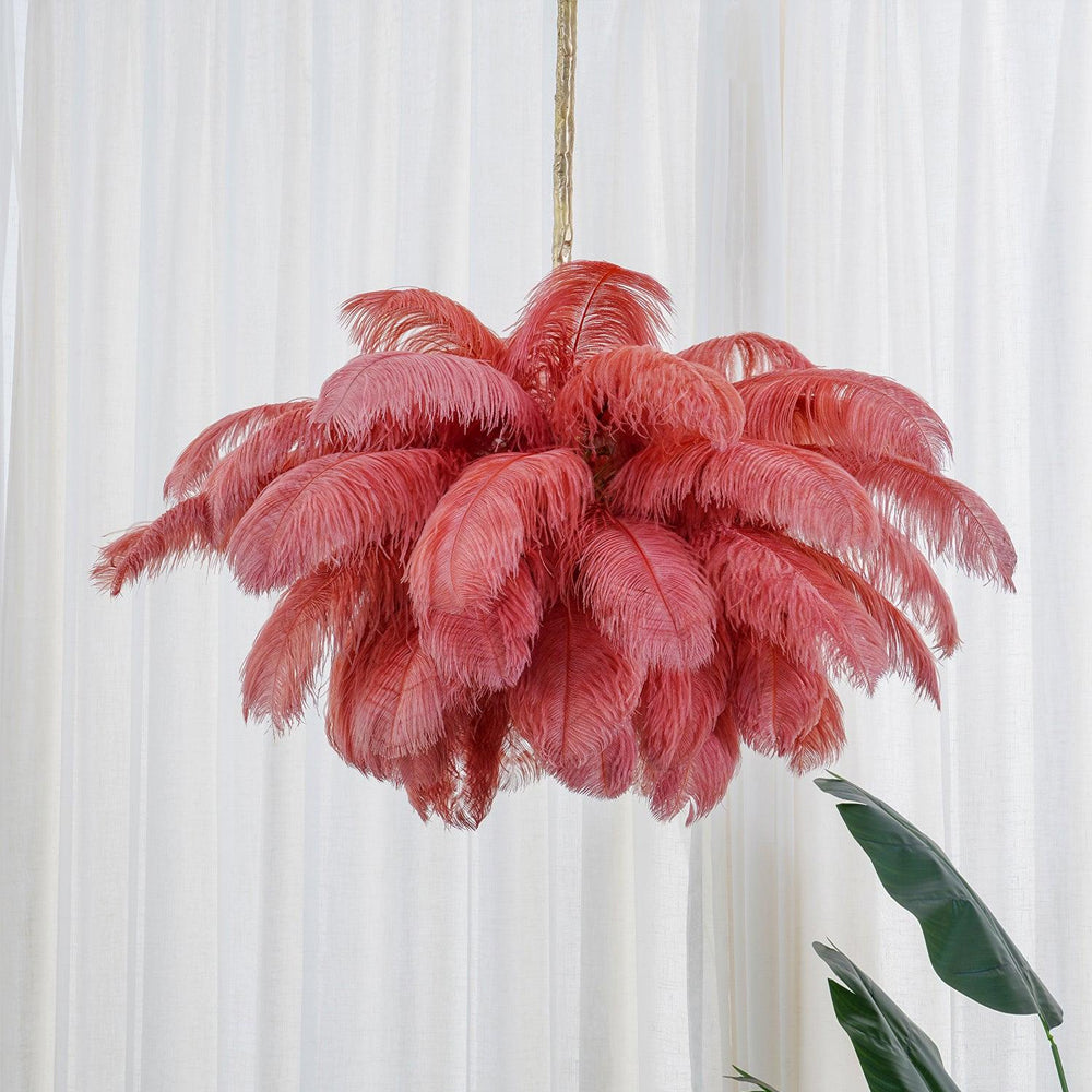 Ostrich Feather Chandelier - Blowlighting