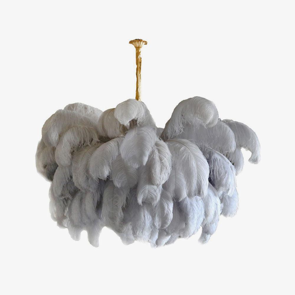Ostrich Feather Chandelier - Blowlighting
