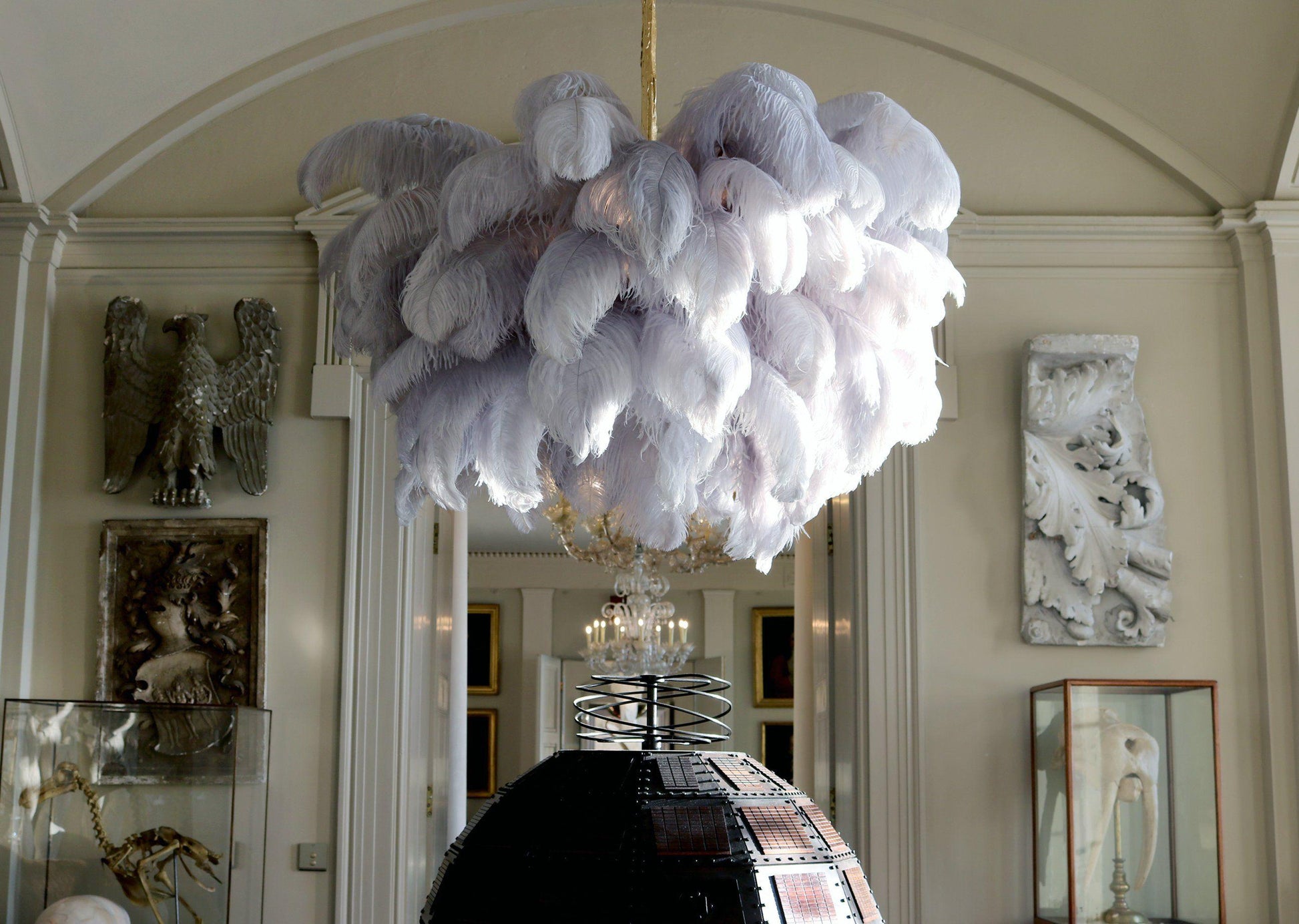 Ostrich Feather Chandelier - Blowlighting
