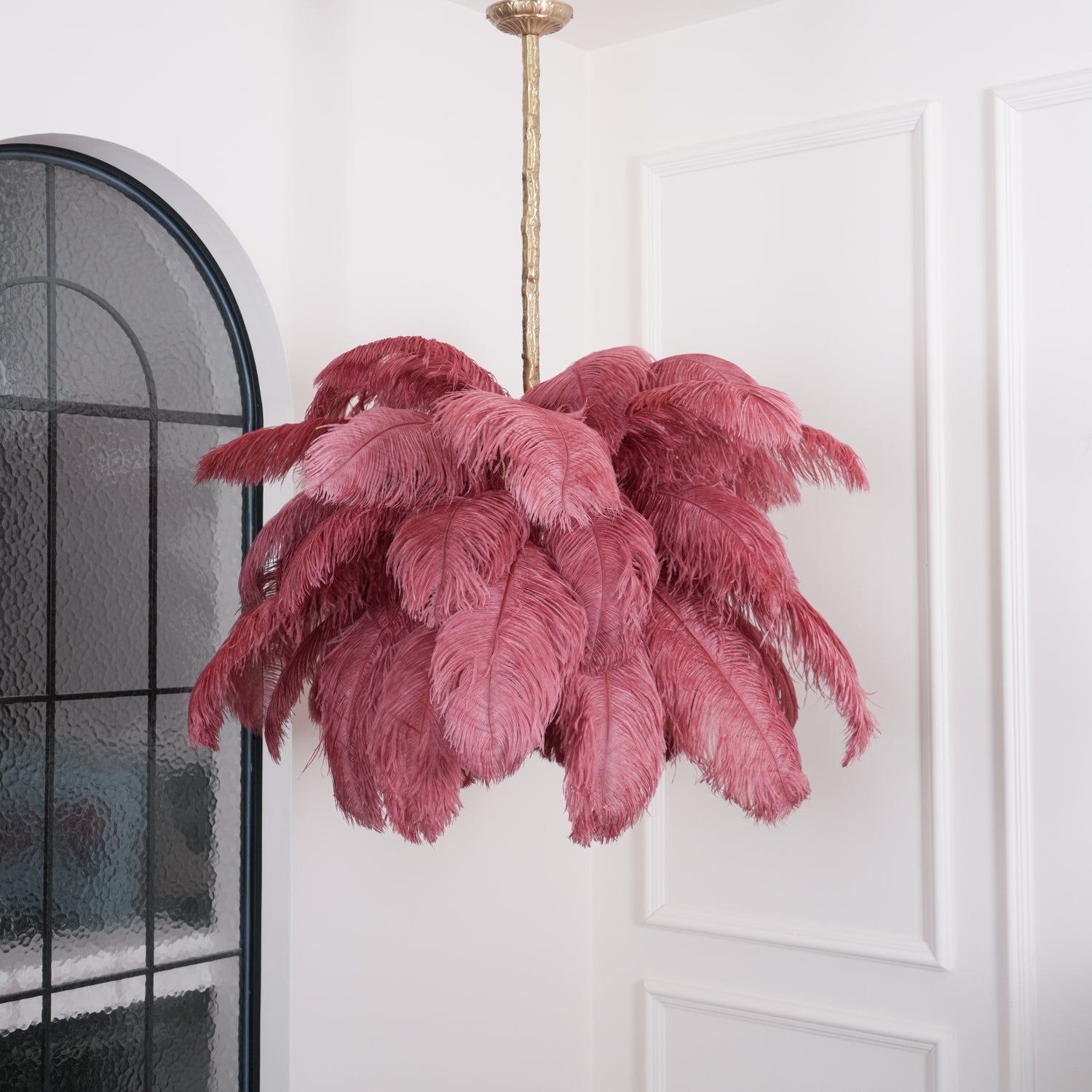 Ostrich Feather Chandelier - Blowlighting