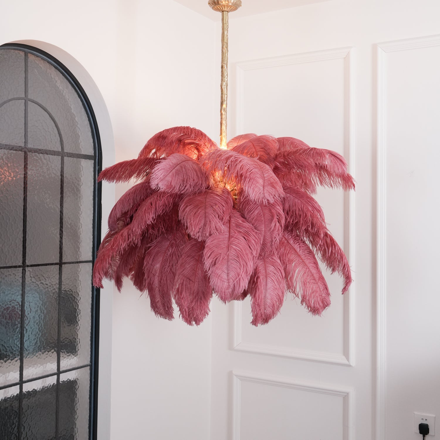 Ostrich Feather Chandelier - Blowlighting